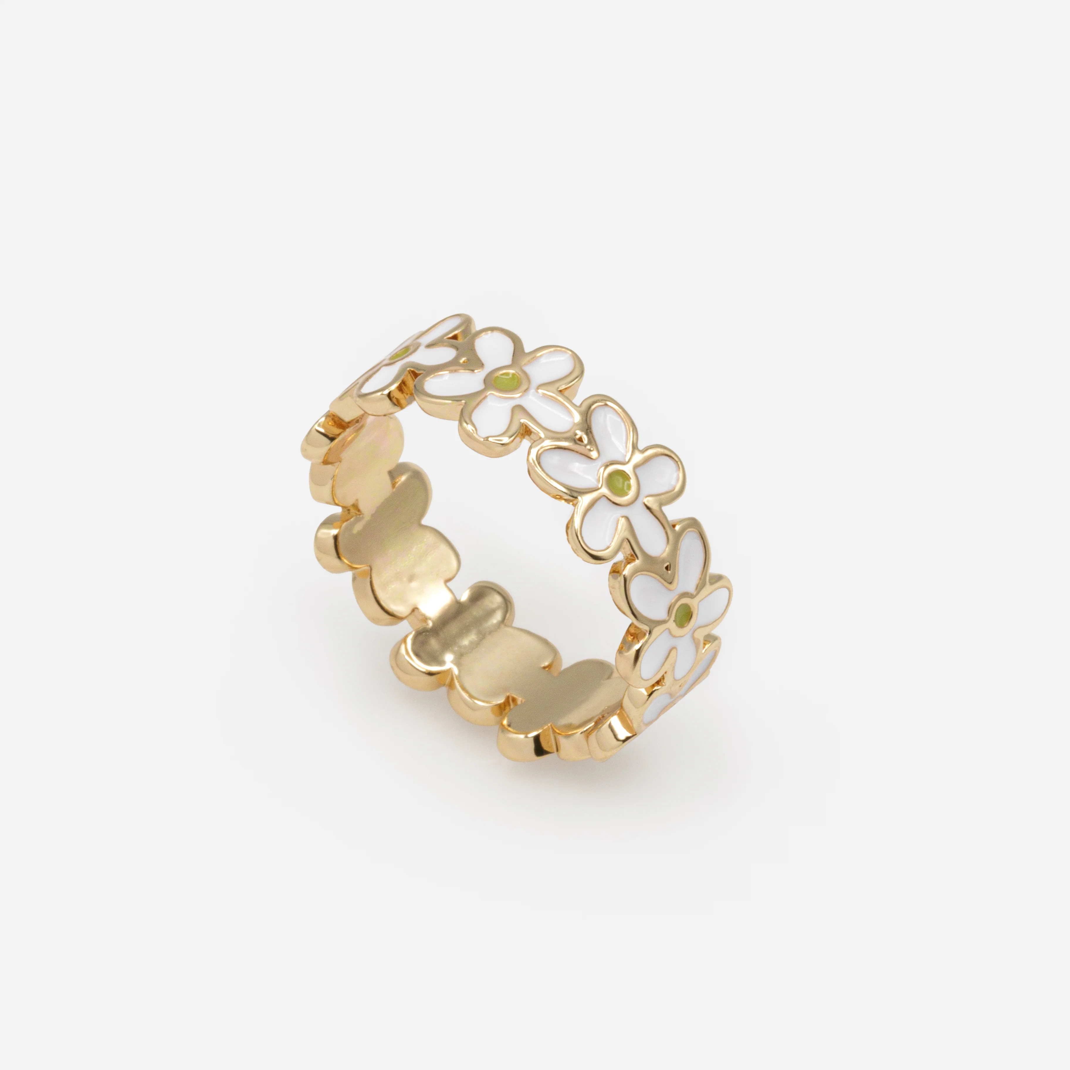 Bague dorée couronne de marguerites - Image 2