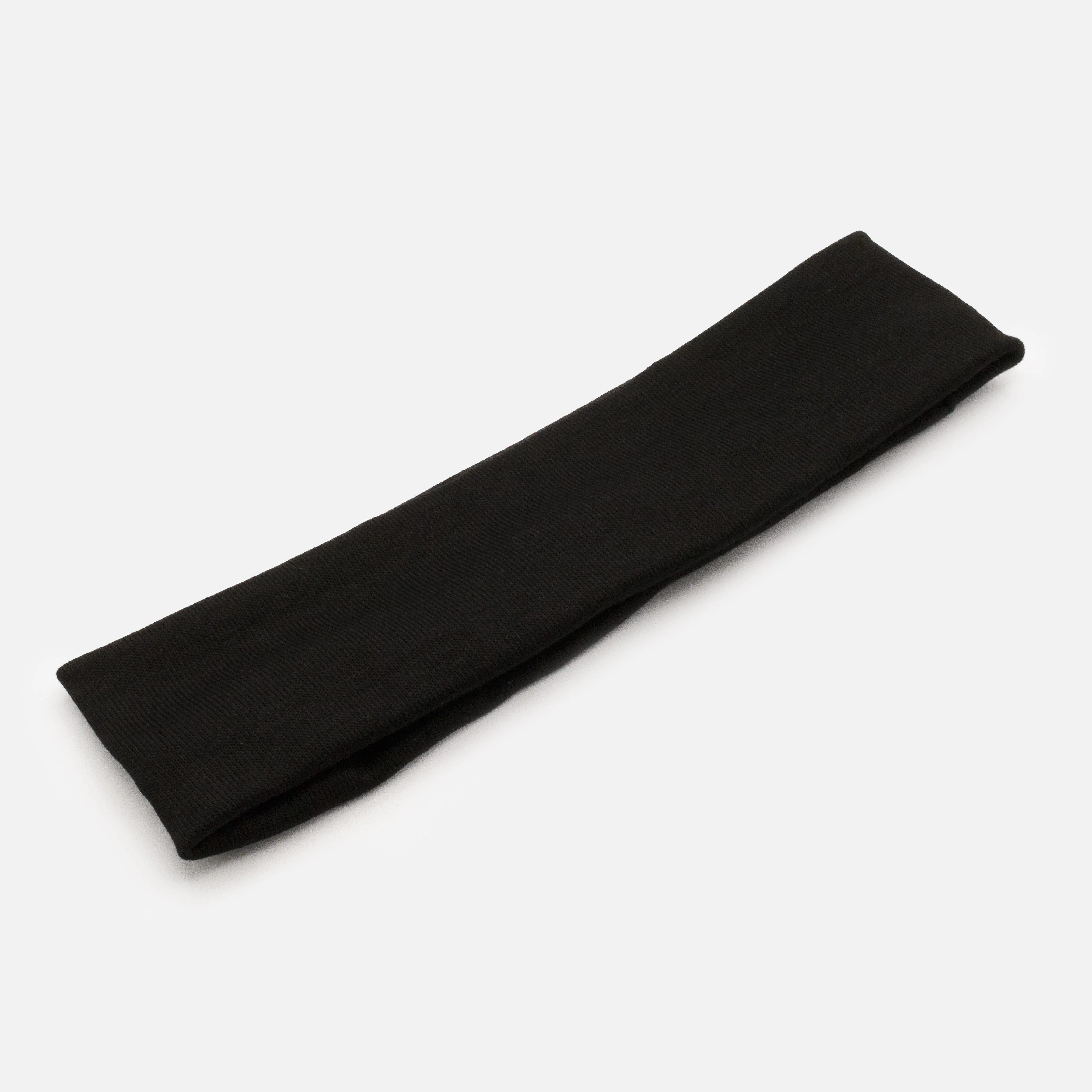 Bandeau souple en tissu noir - Image 2