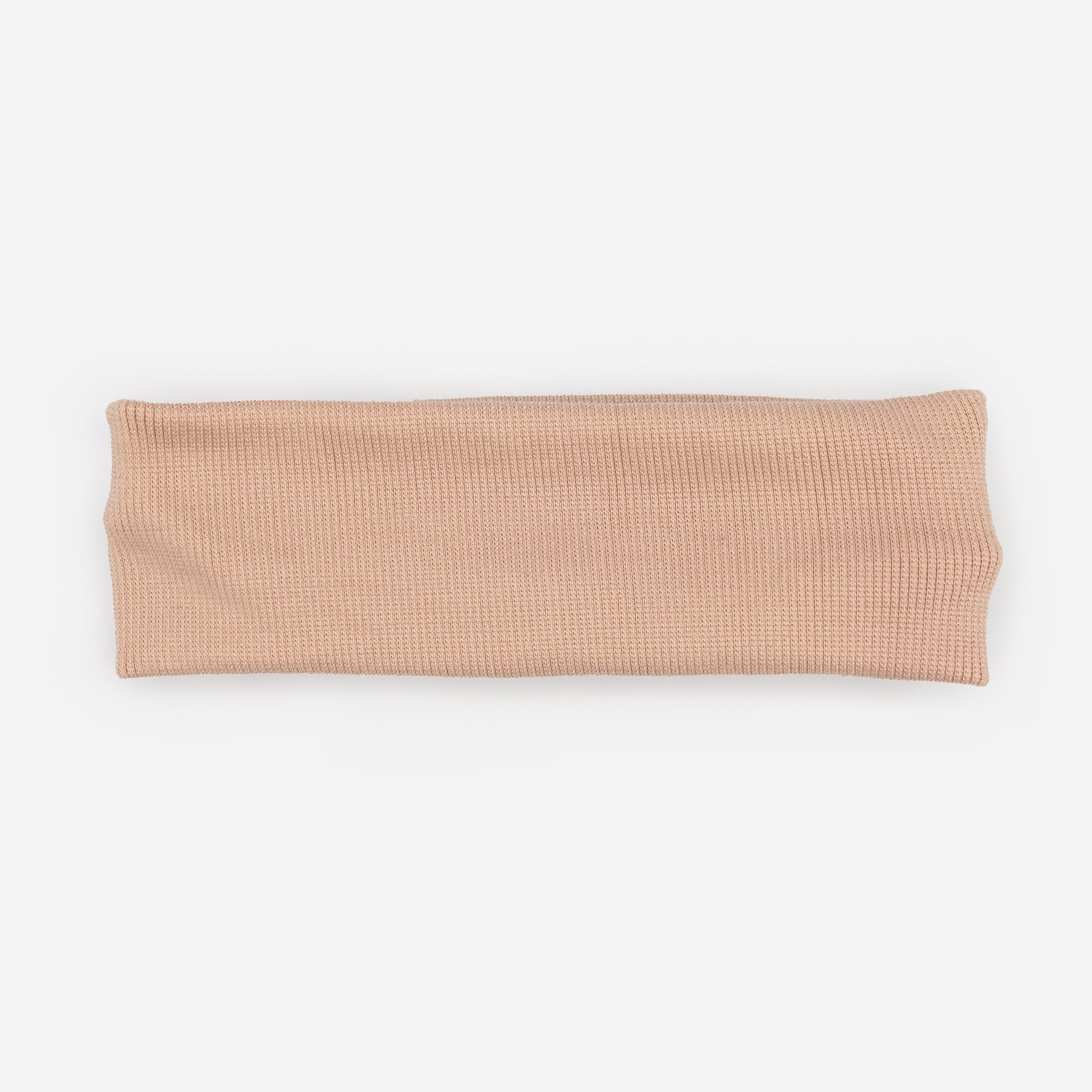 Bandeau vieux rose en tissu côtelé