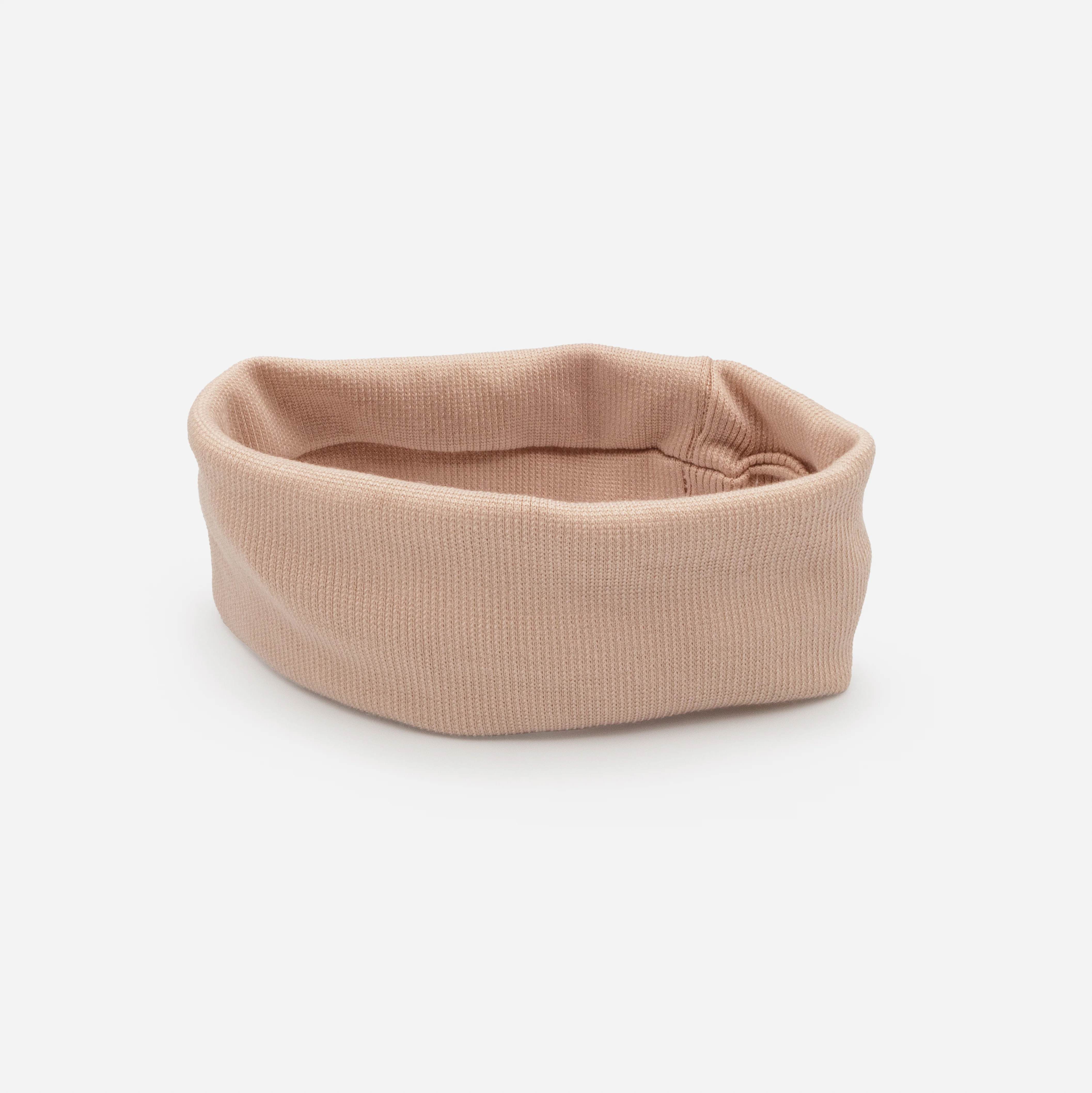 Bandeau vieux rose en tissu côtelé - Image 2