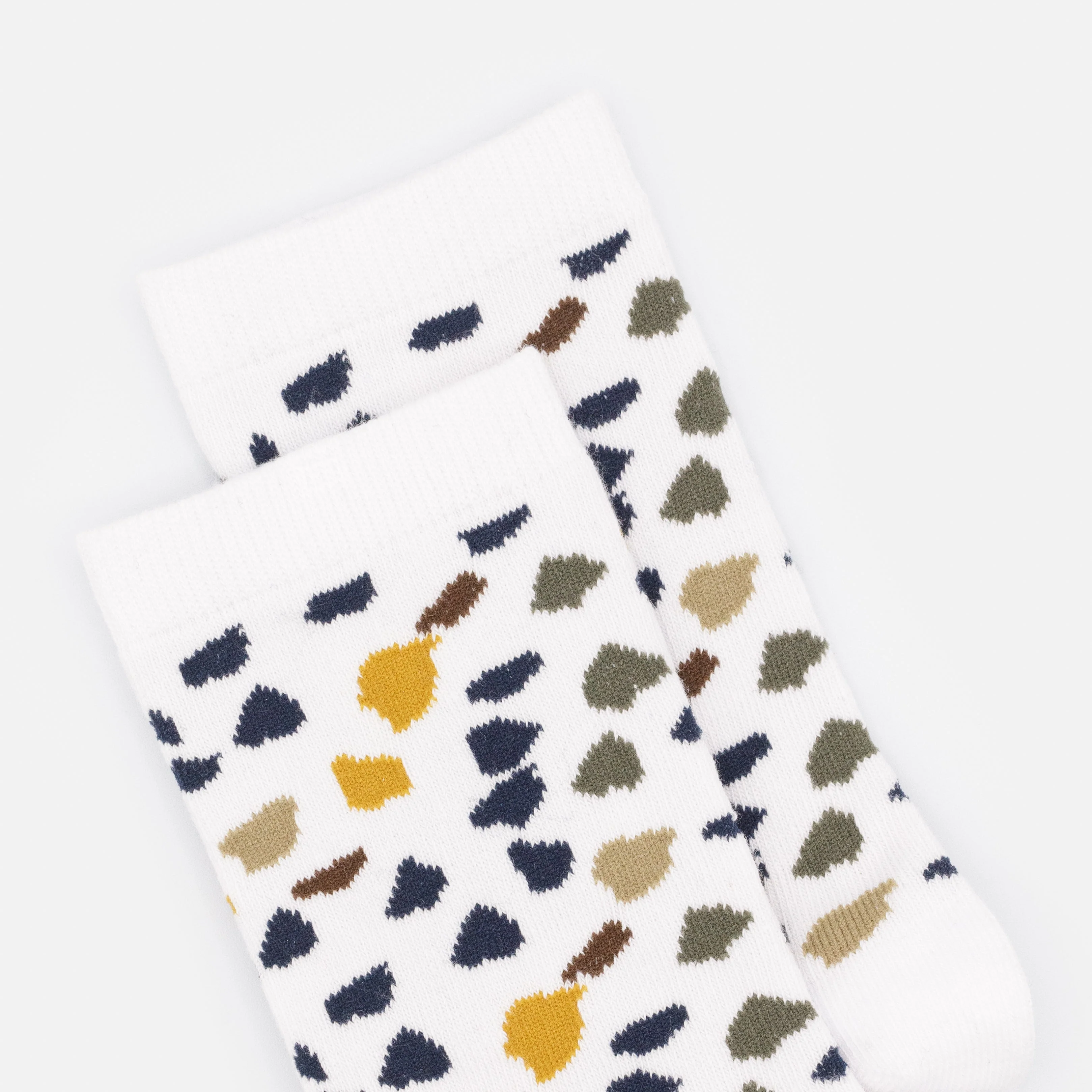 Bas blancs à motif terrazzo multicolore - Image 2