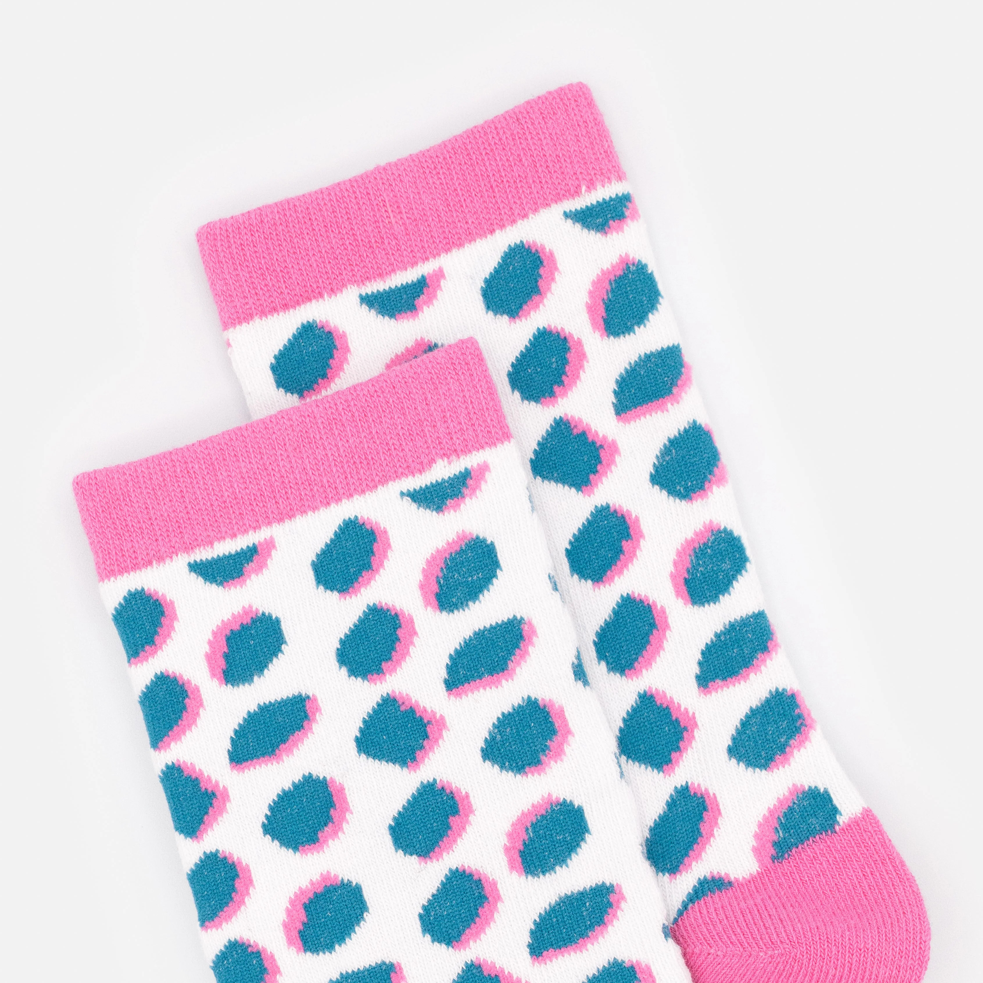 Bas blancs & roses à motif animalier sarcelle - Image 2
