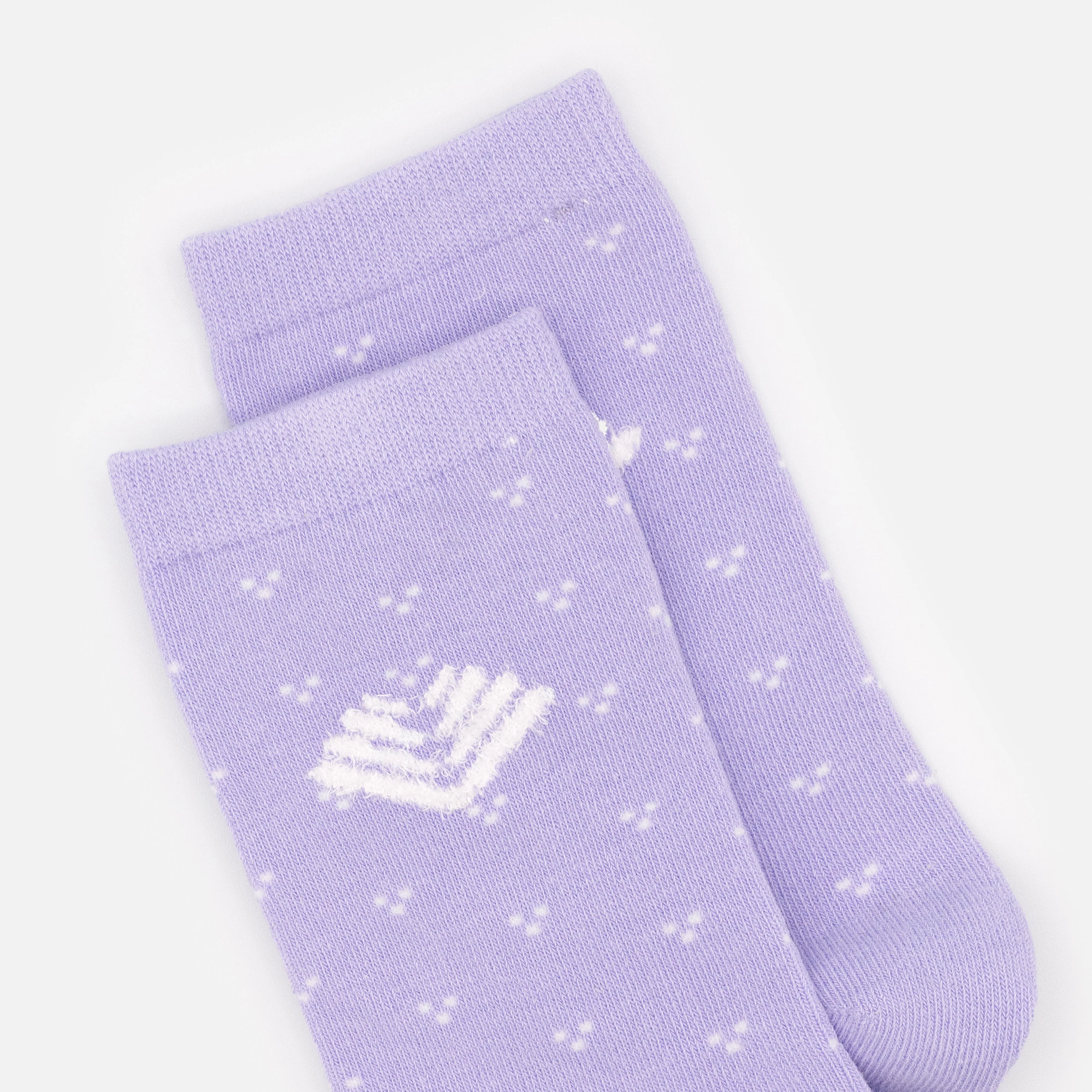 Bas lilas avec motif blanc doux - Image 2