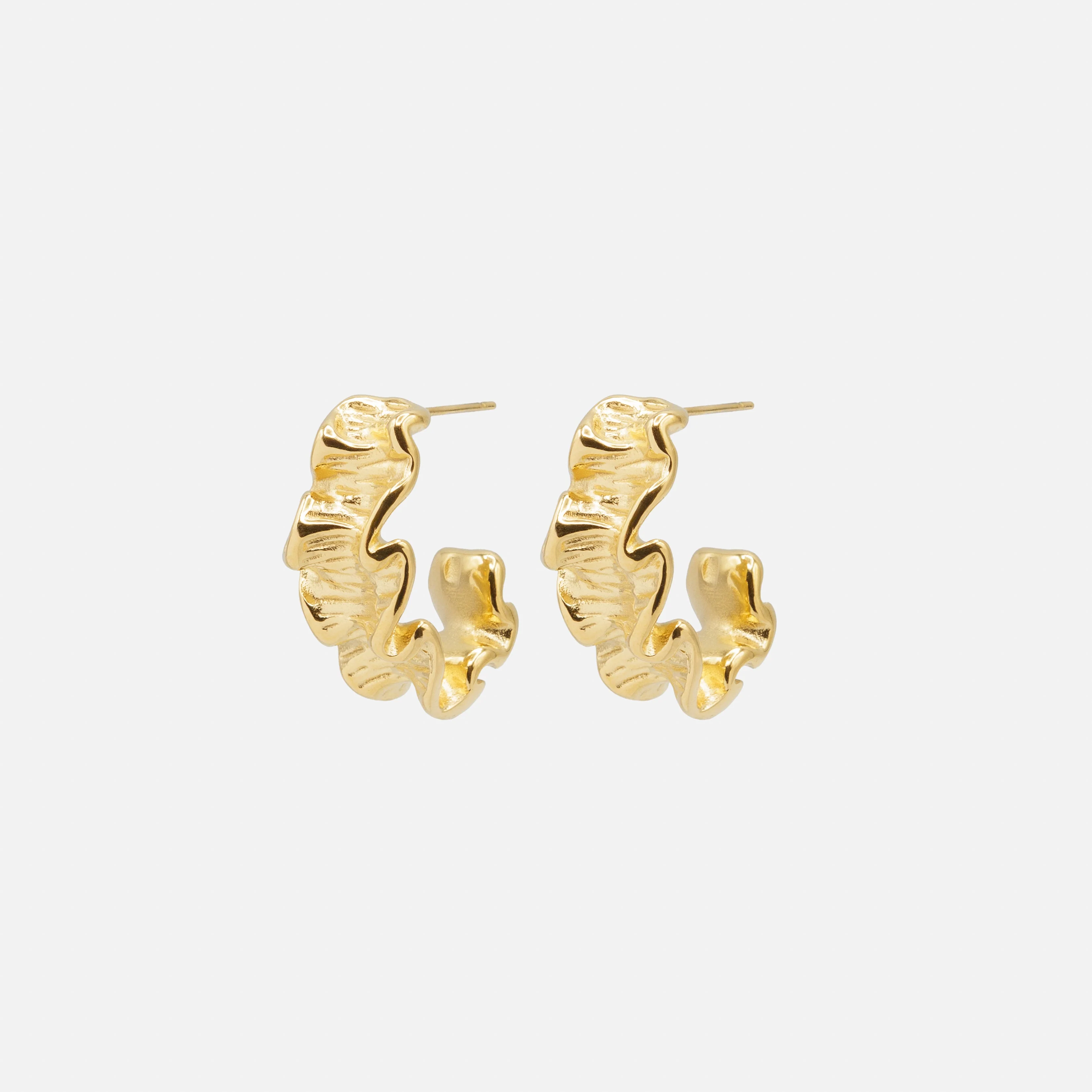 Boucles d'oreilles dorées coraux