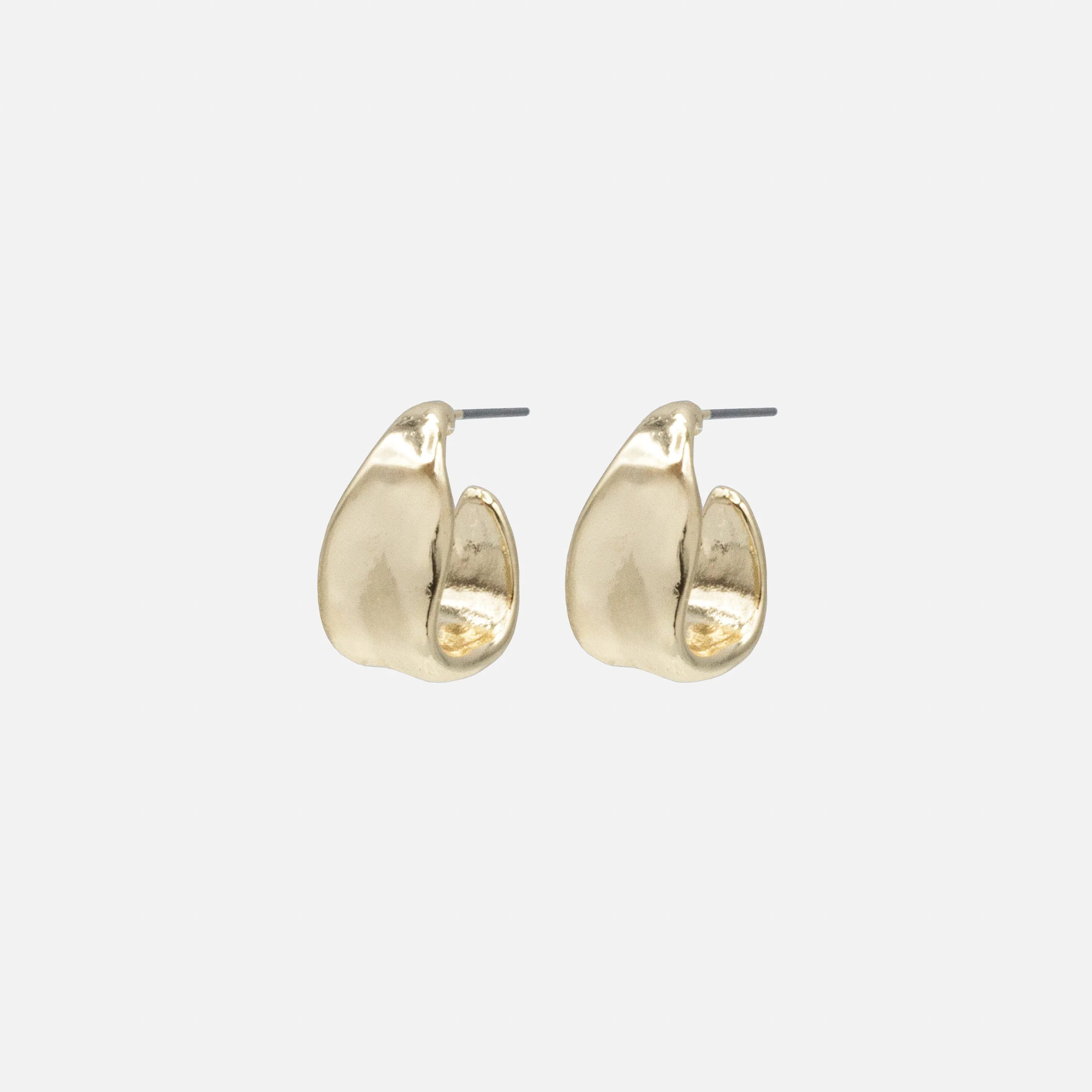 Boucles d'oreilles anneaux dorés imparfaits