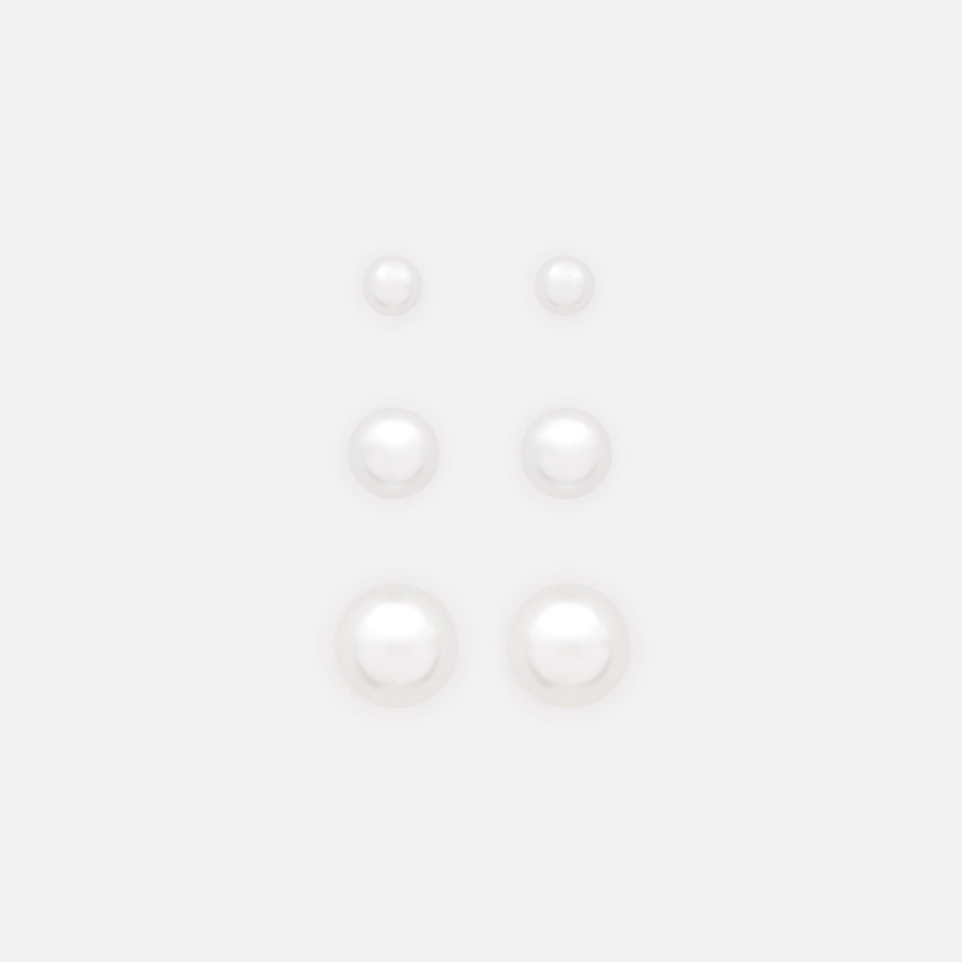 Trio de boucles d'oreilles perles trois formats