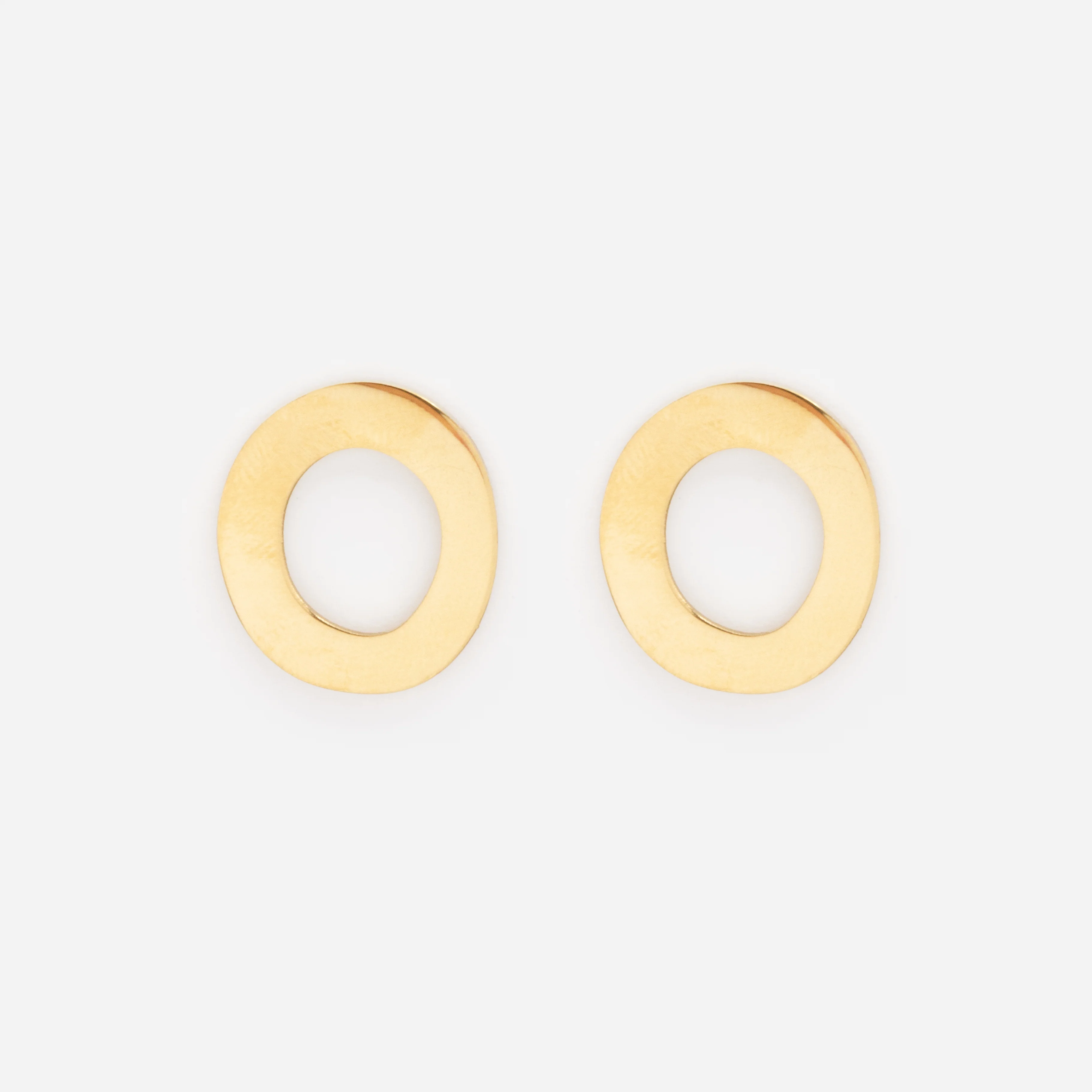 Boucles d'oreilles dorées larges cercles vides en acier inoxydable