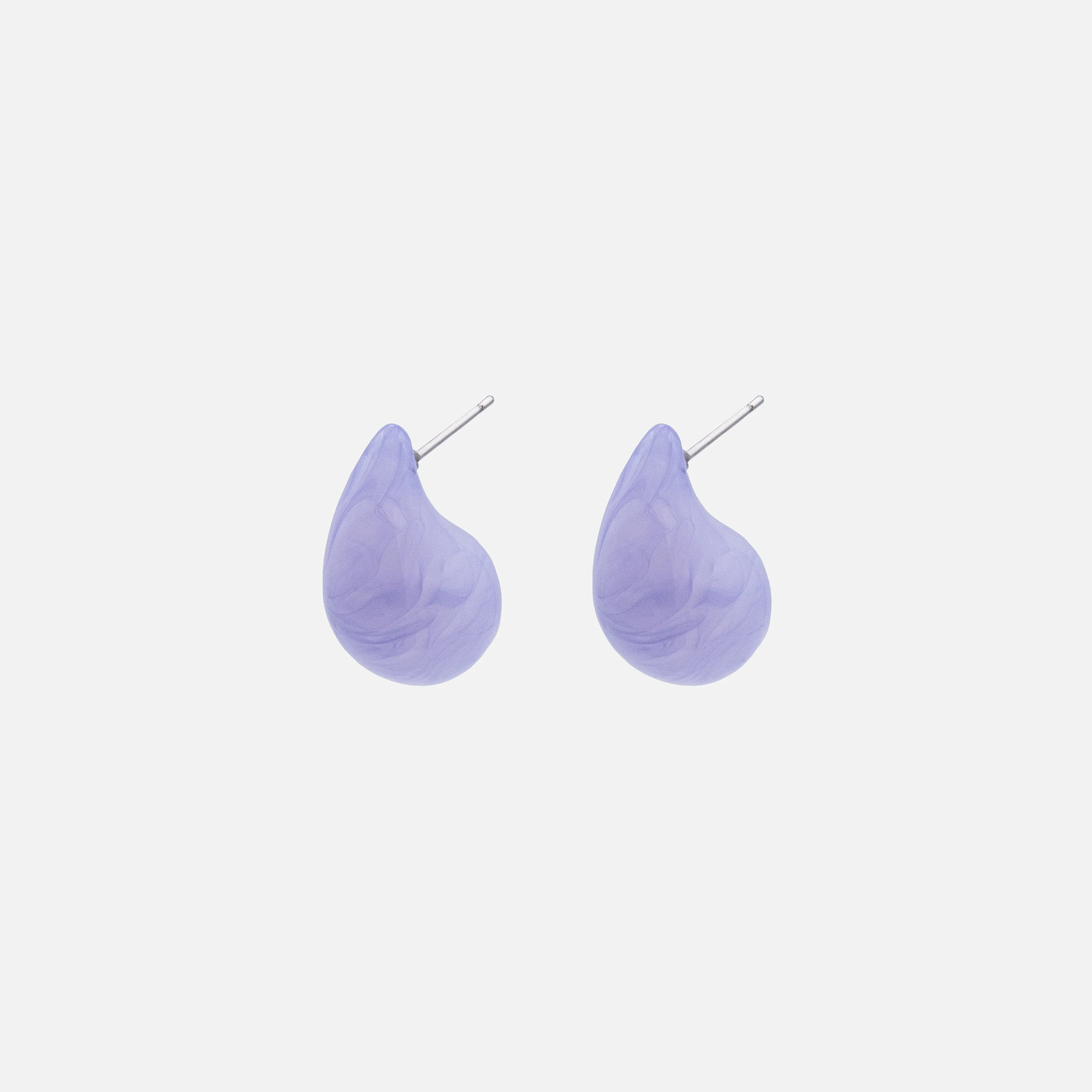Boucles d'oreilles en forme de goutte en acétate lilas