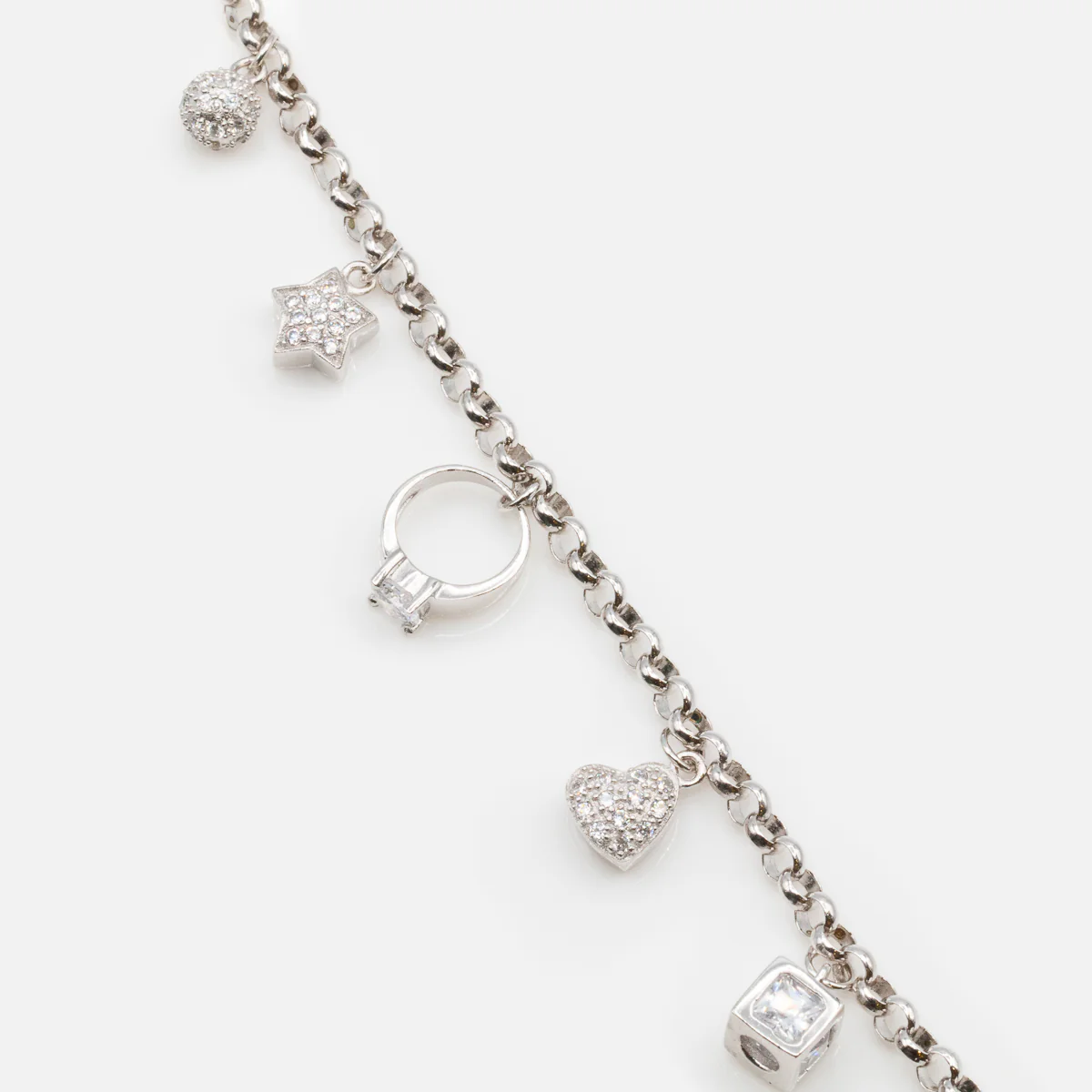 Bracelet Ă breloques avec zircons cubiques en argent sterling - Image 2