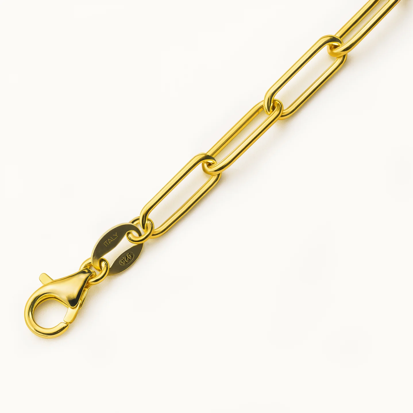 Bracelet Ă mailles trombone en or vermeil - Image 3