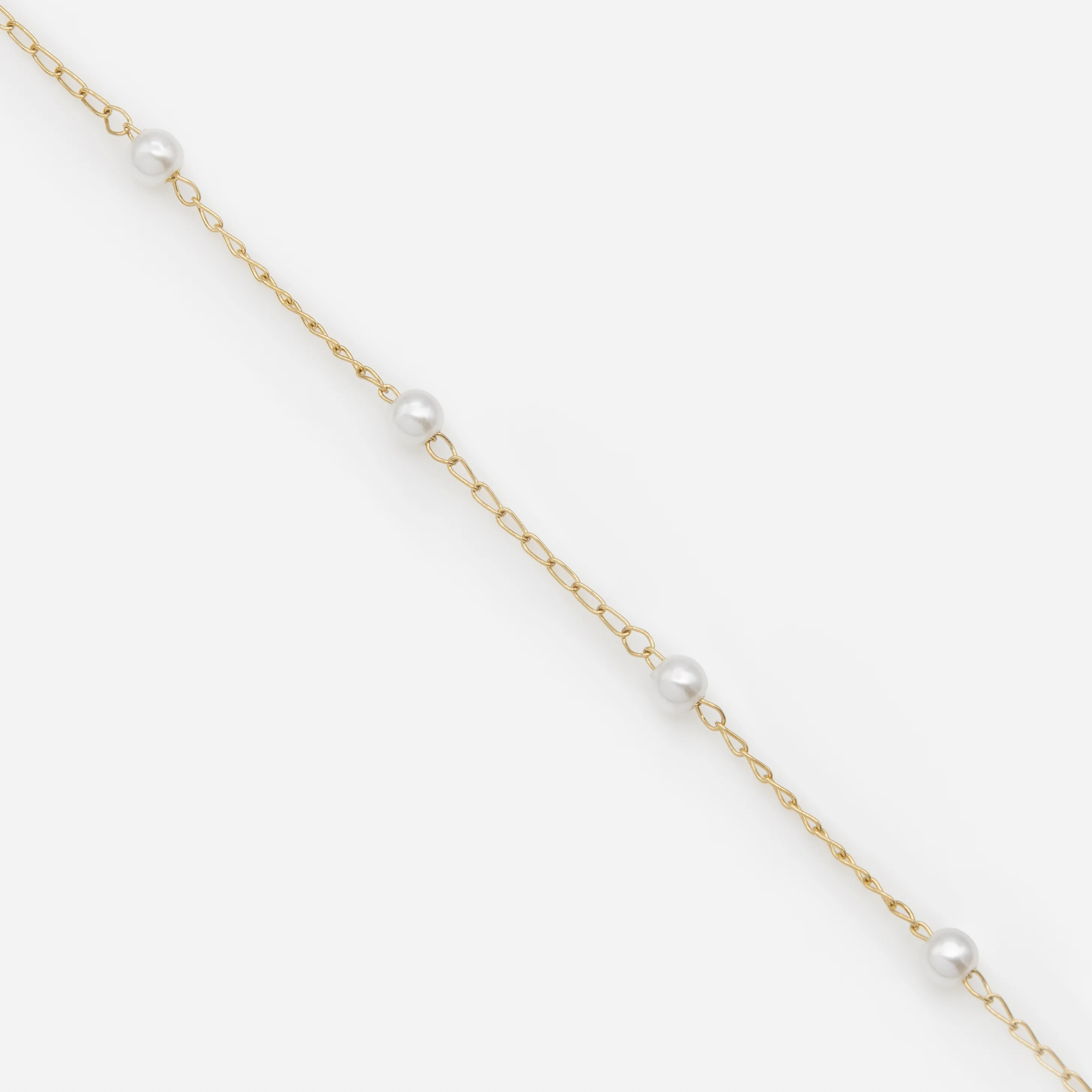 Bracelet doré avec petites perles en acier inoxydable - Image 3