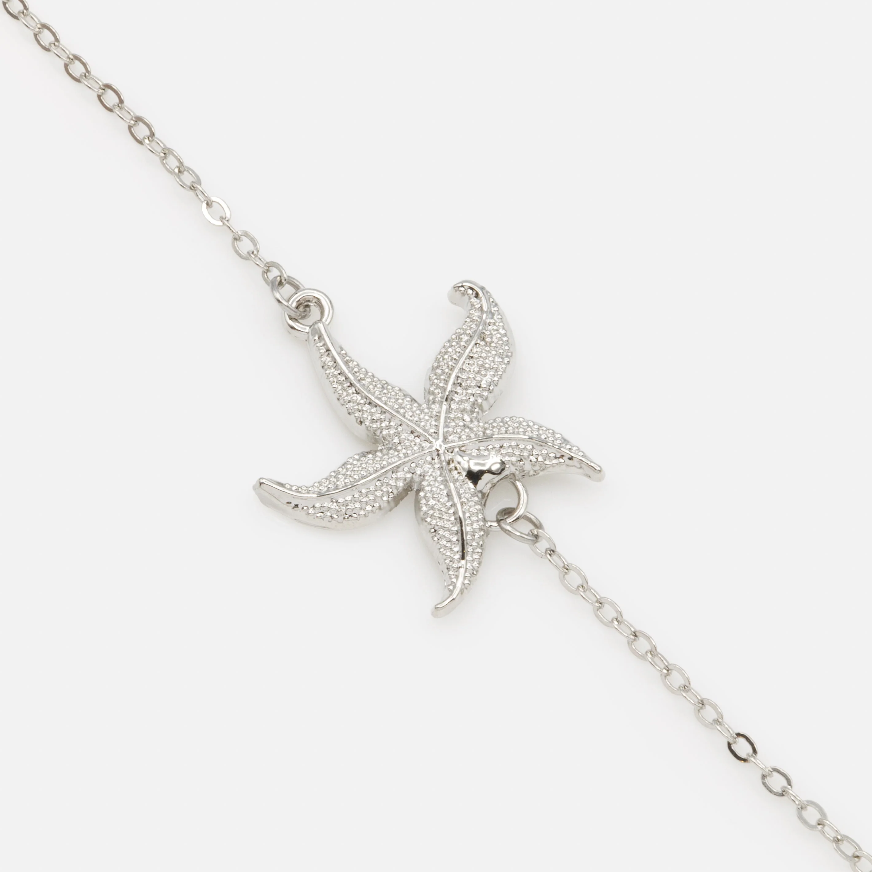 Bracelet argenté étoile de mer - Image 2