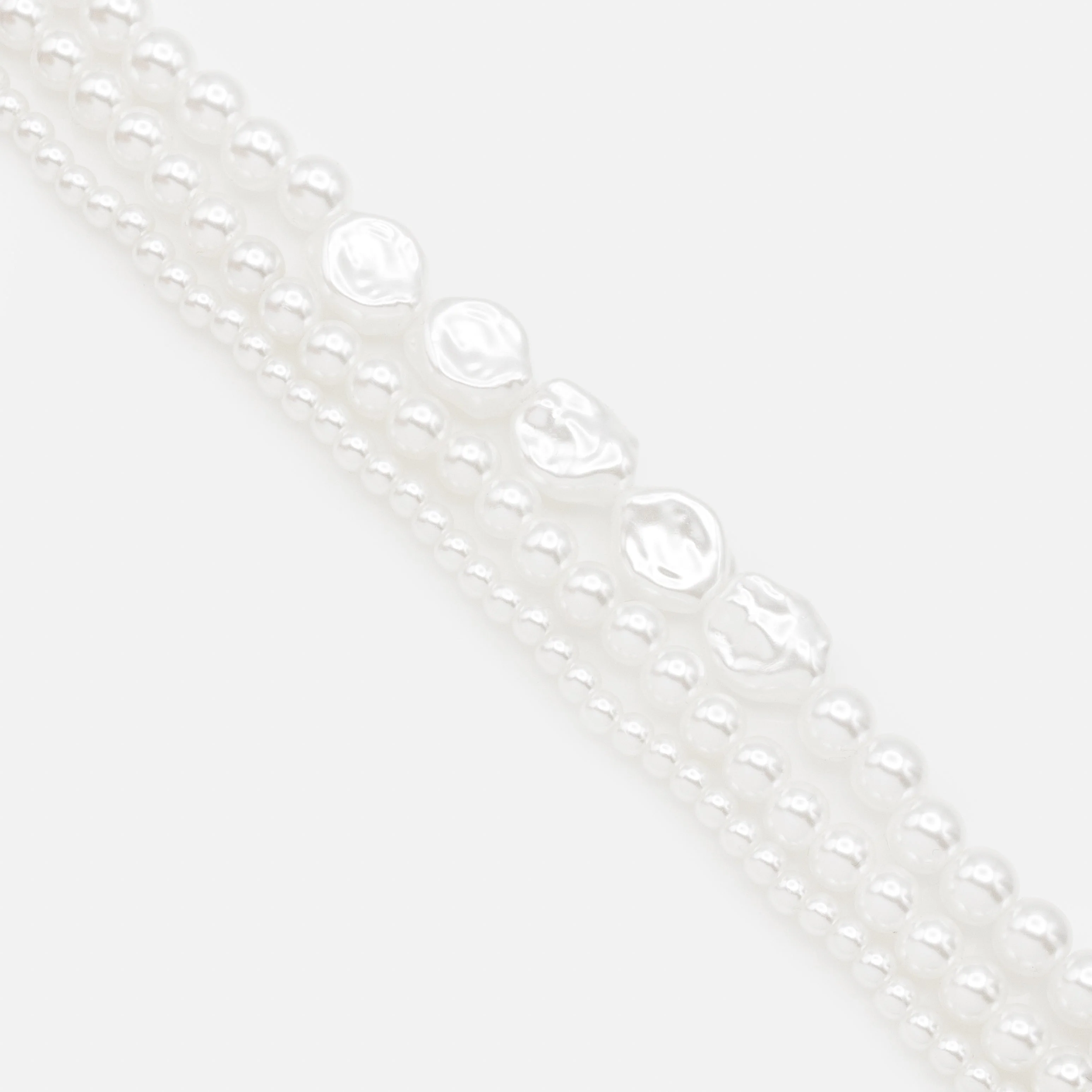 Bracelet trois rangs avec perles variées - Image 2