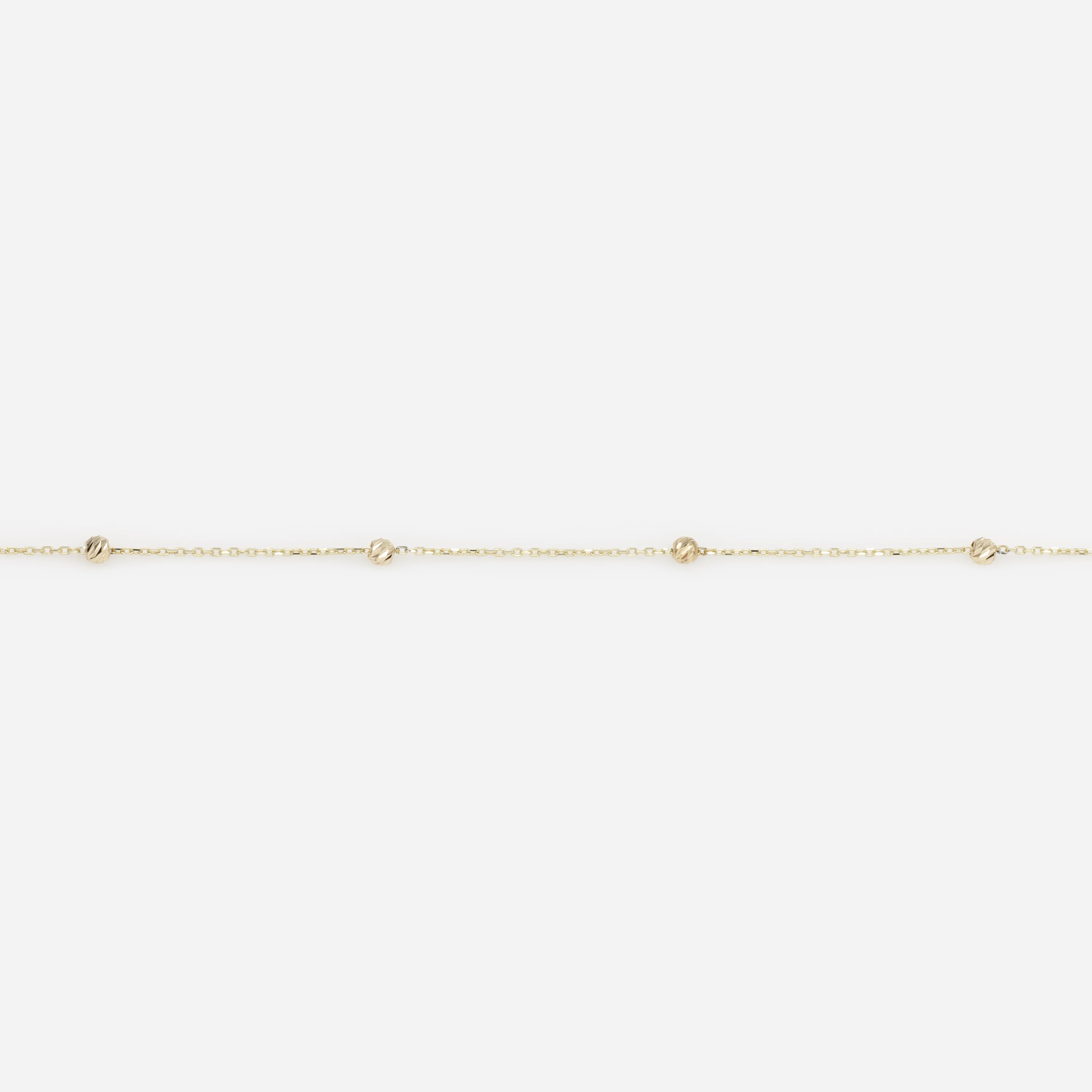 Chaîne 18 pouces avec petites billes texturées en or 10 carats - Image 3