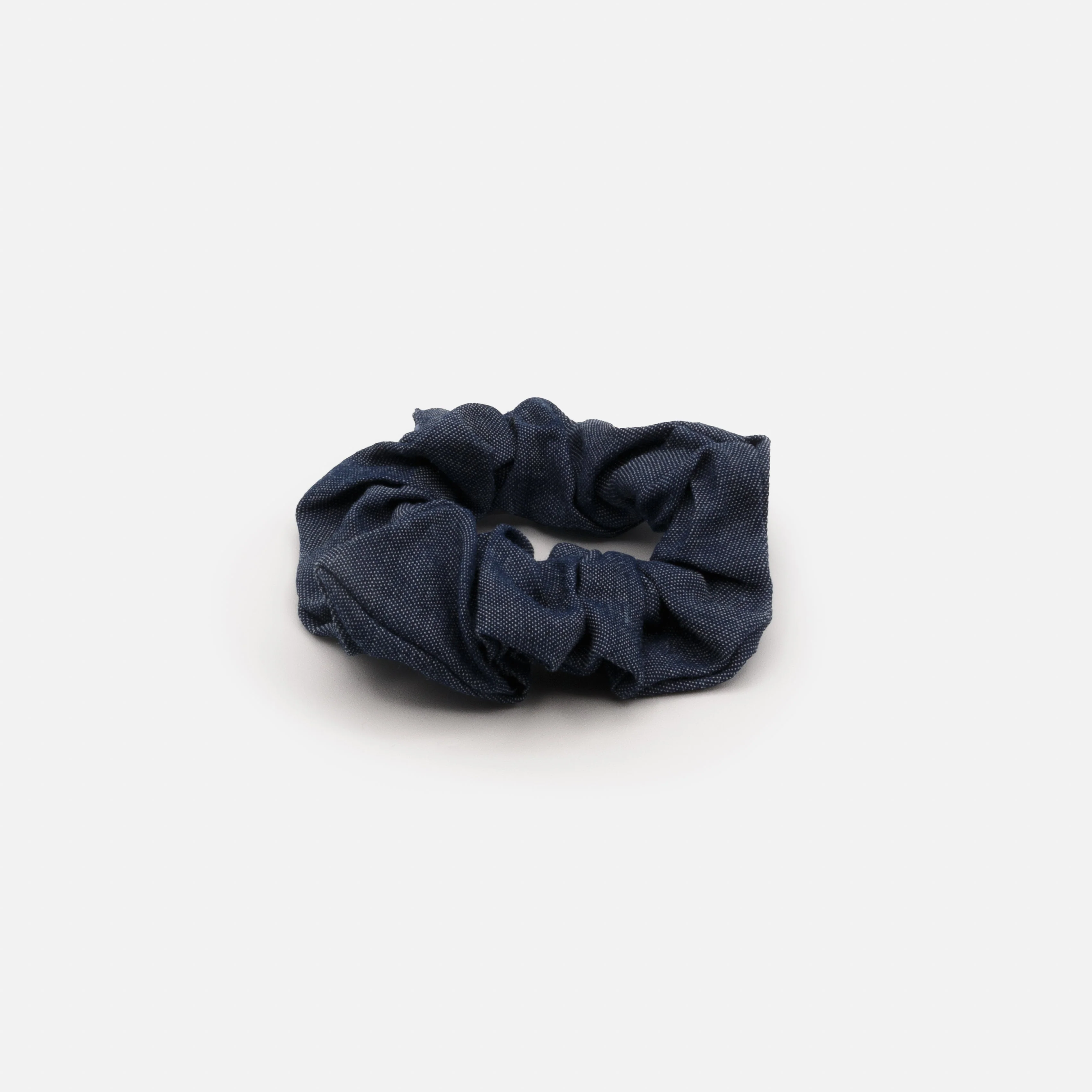 Chouchou en denim foncé