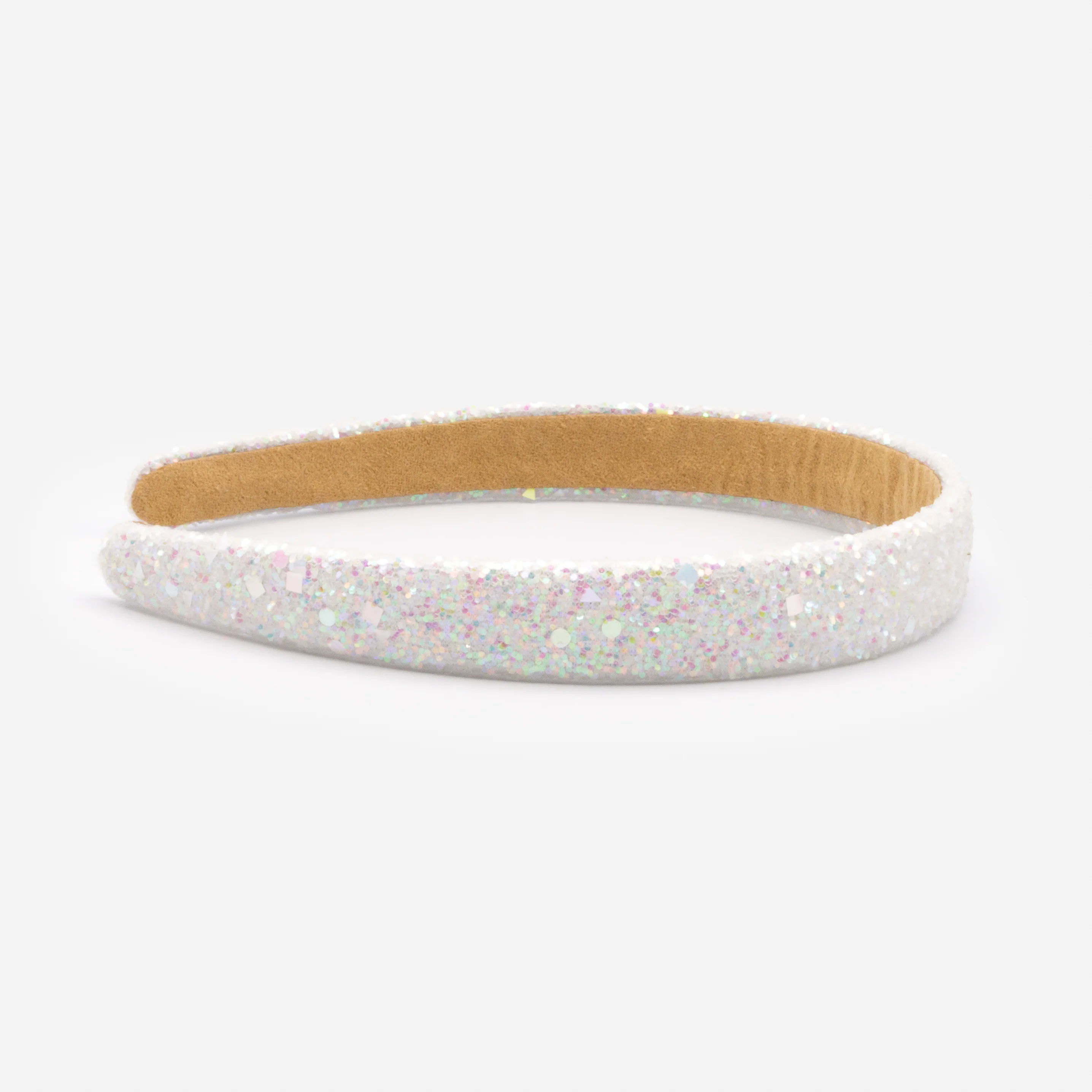 Bandeau blanc à paillettes iridescentes - Image 3