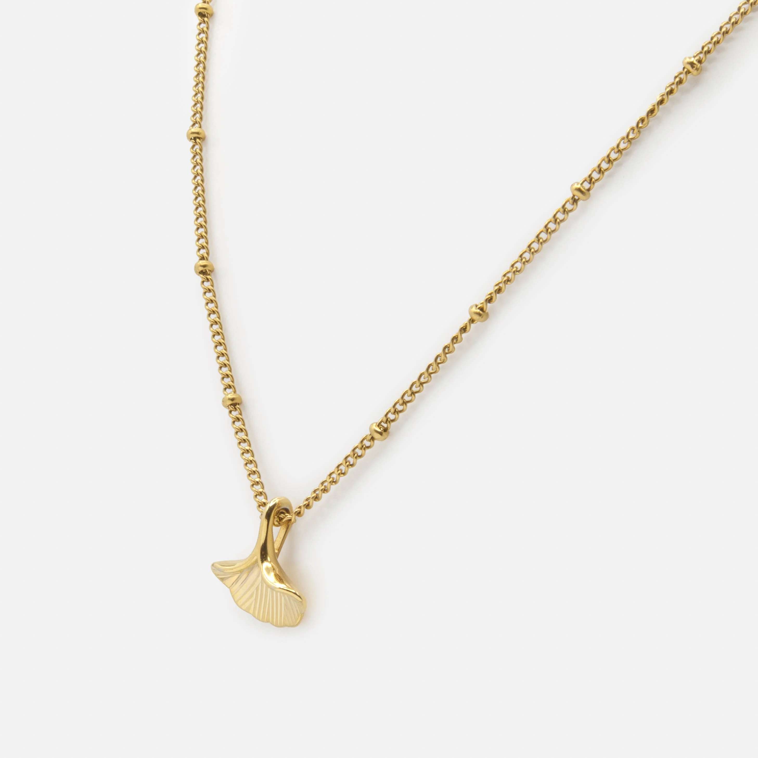 Collier doré coquillage - Image 2