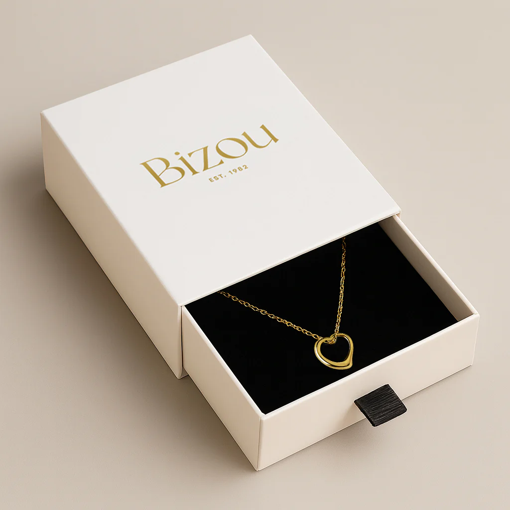 Collier pendentif cœur irrégulier en or vermeil - Image 5