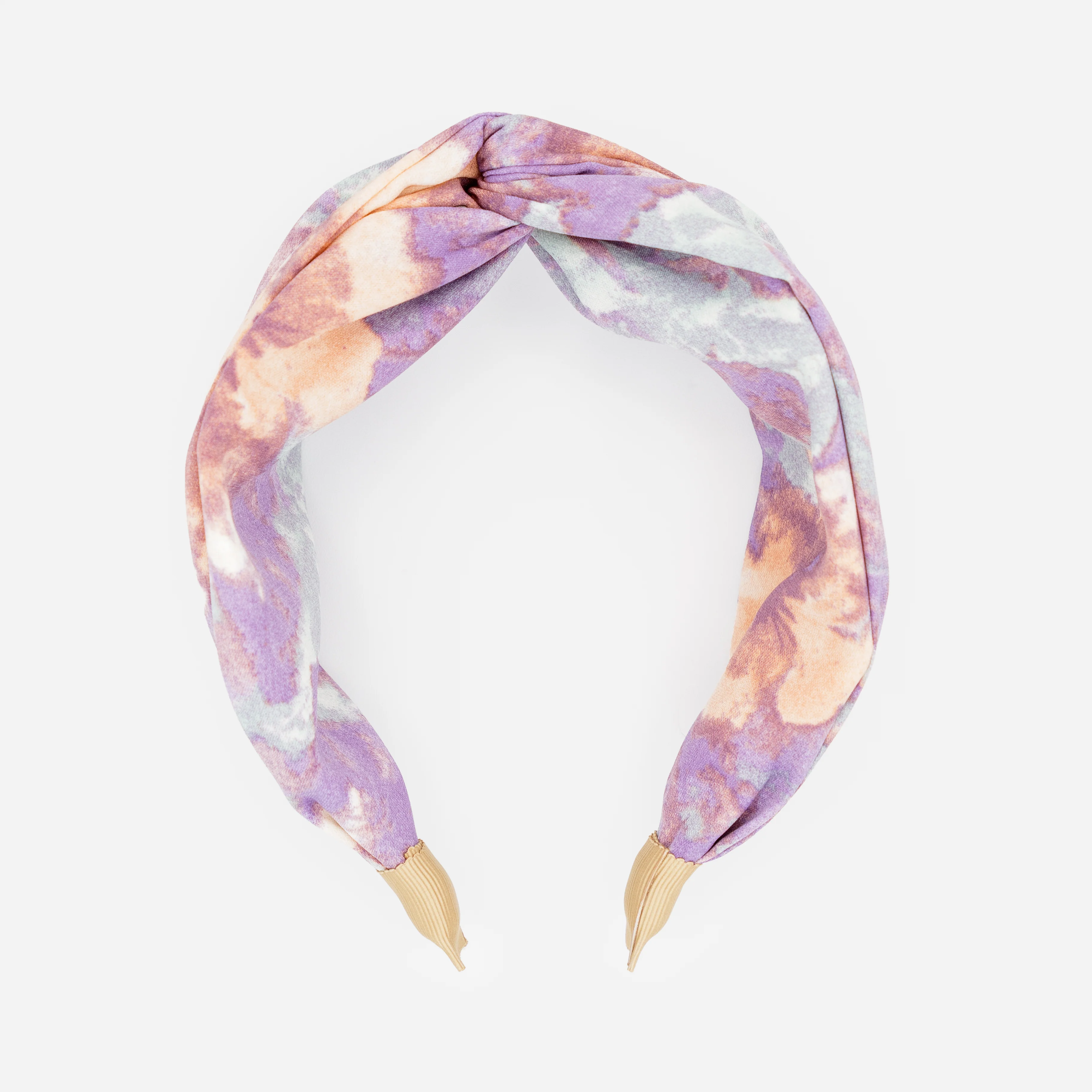 Bandeau mauve pĂȘche et bleu avec noeud - Image 2
