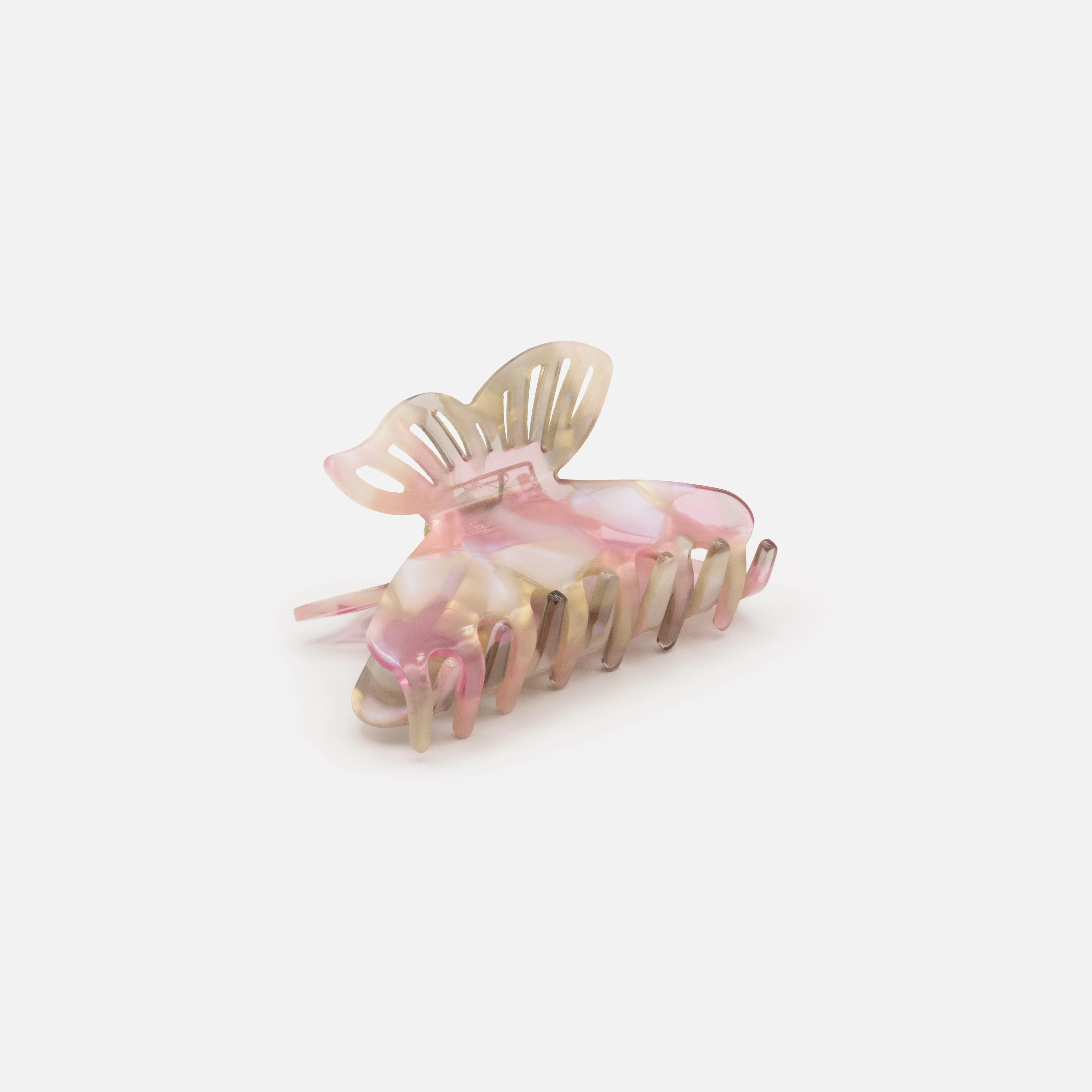 Pince papillon rose et dorée - Image 3