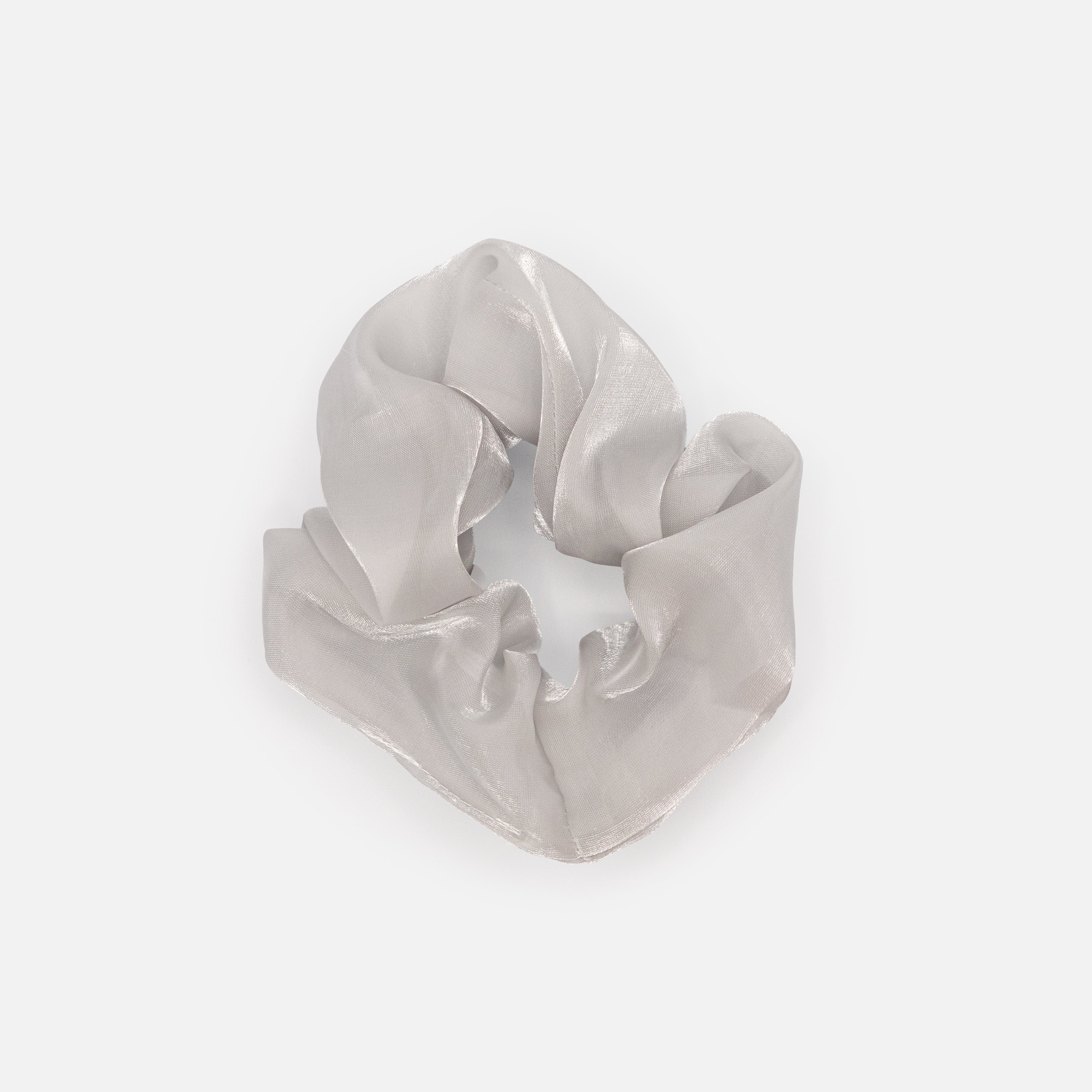 Duo de chouchous gris pâle et rose pâle - Image 3