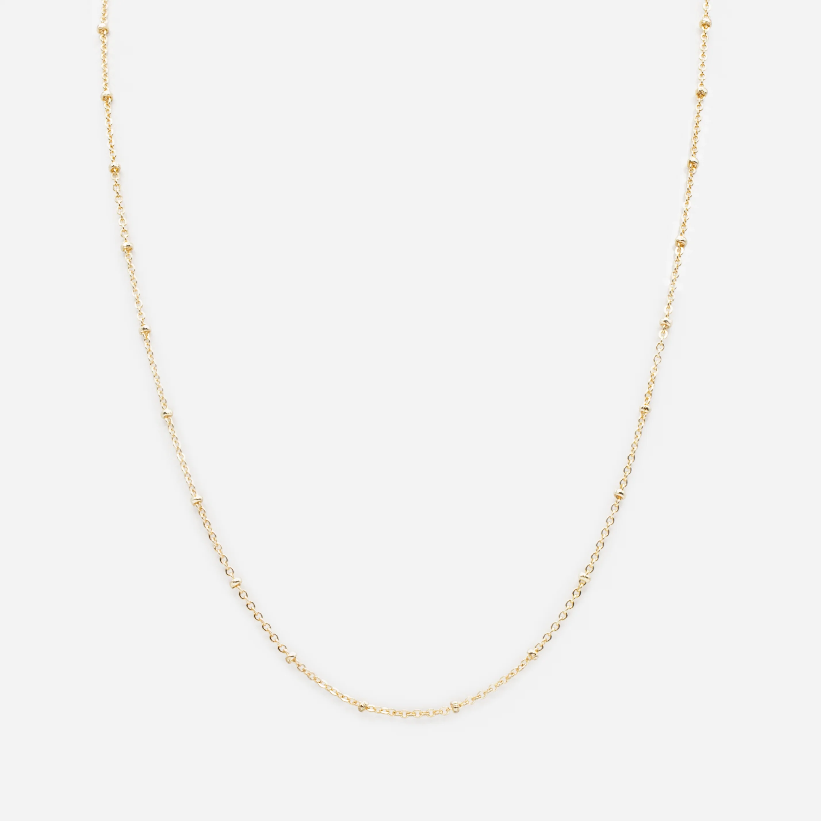 Ensemble de deux colliers dorés pendentif fleur en perles - Image 3