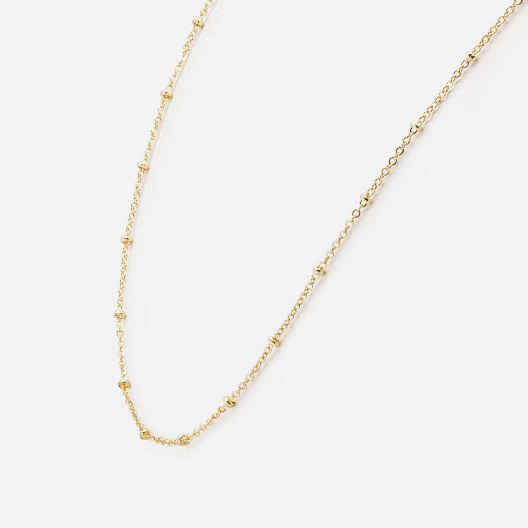 Ensemble de deux colliers dorés pendentif fleur en perles - Image 6