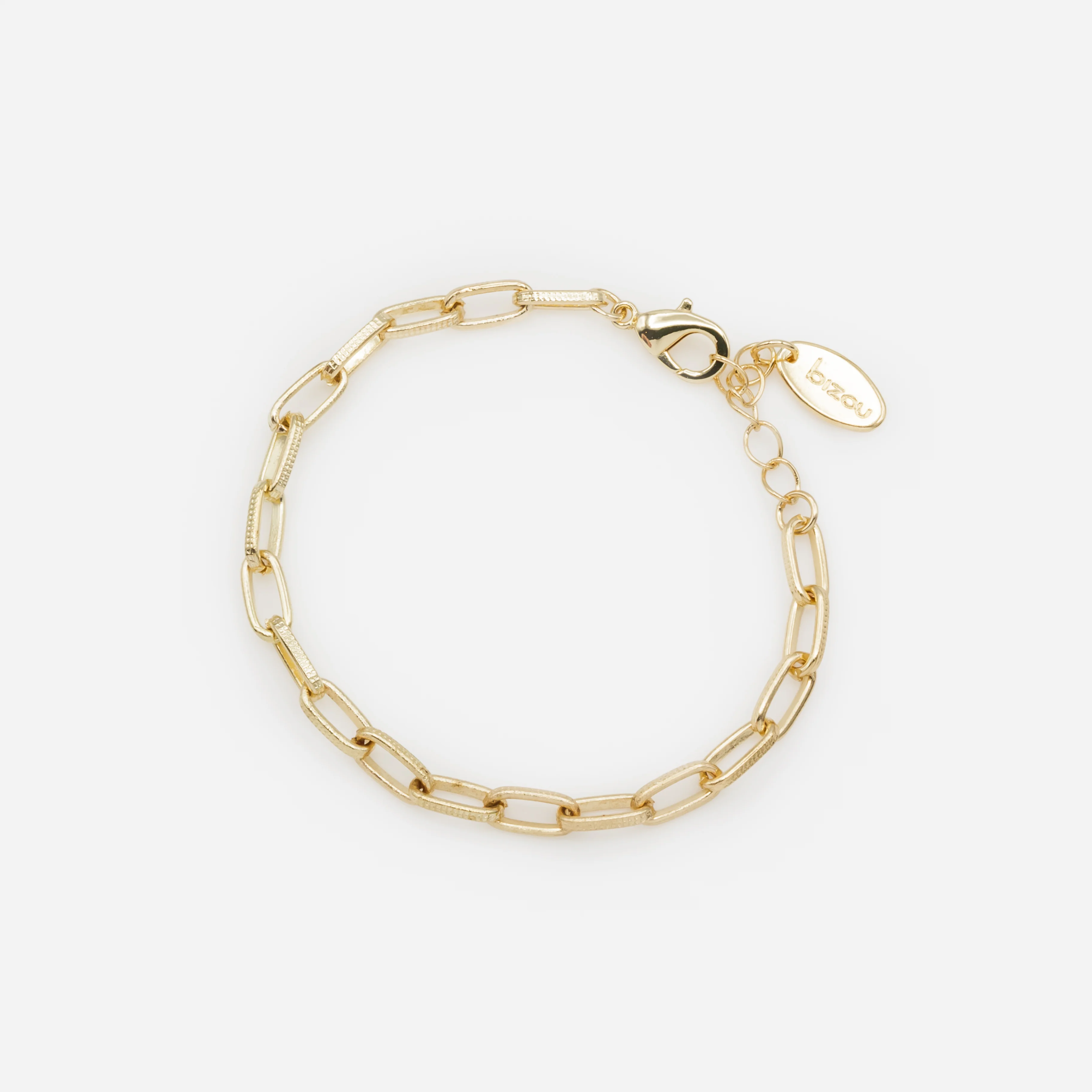 Ensemble bracelet rigide et trio de bracelets dorés à mailles variées - Image 2