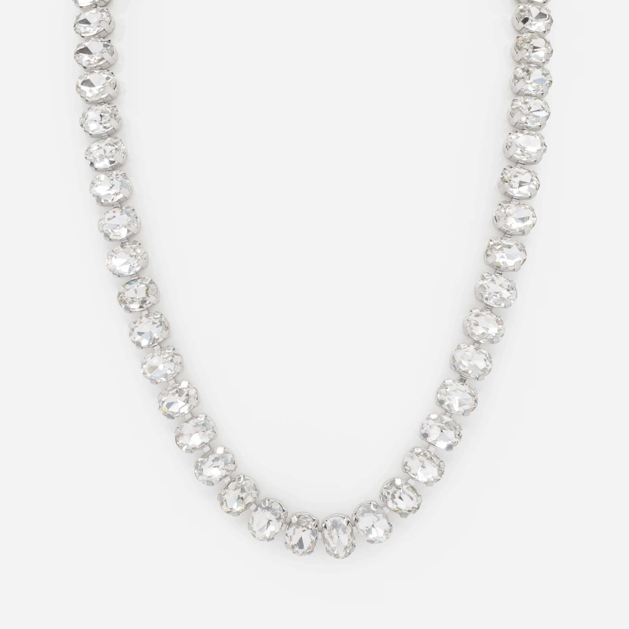 Ensemble rivière de zircons cubiques et boucles d'oreilles argentées avec pierres colorées - Image 2