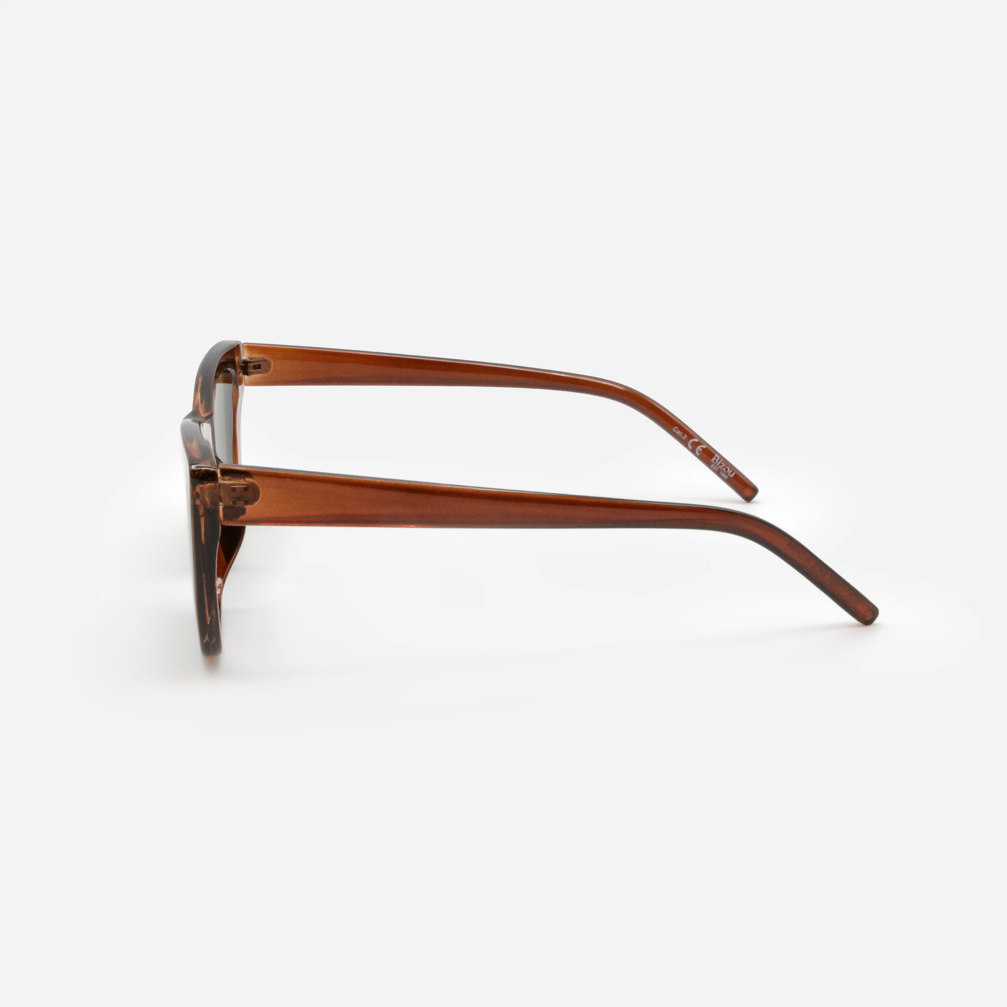 Lunettes de soleil brunes avec verres verts - Image 2