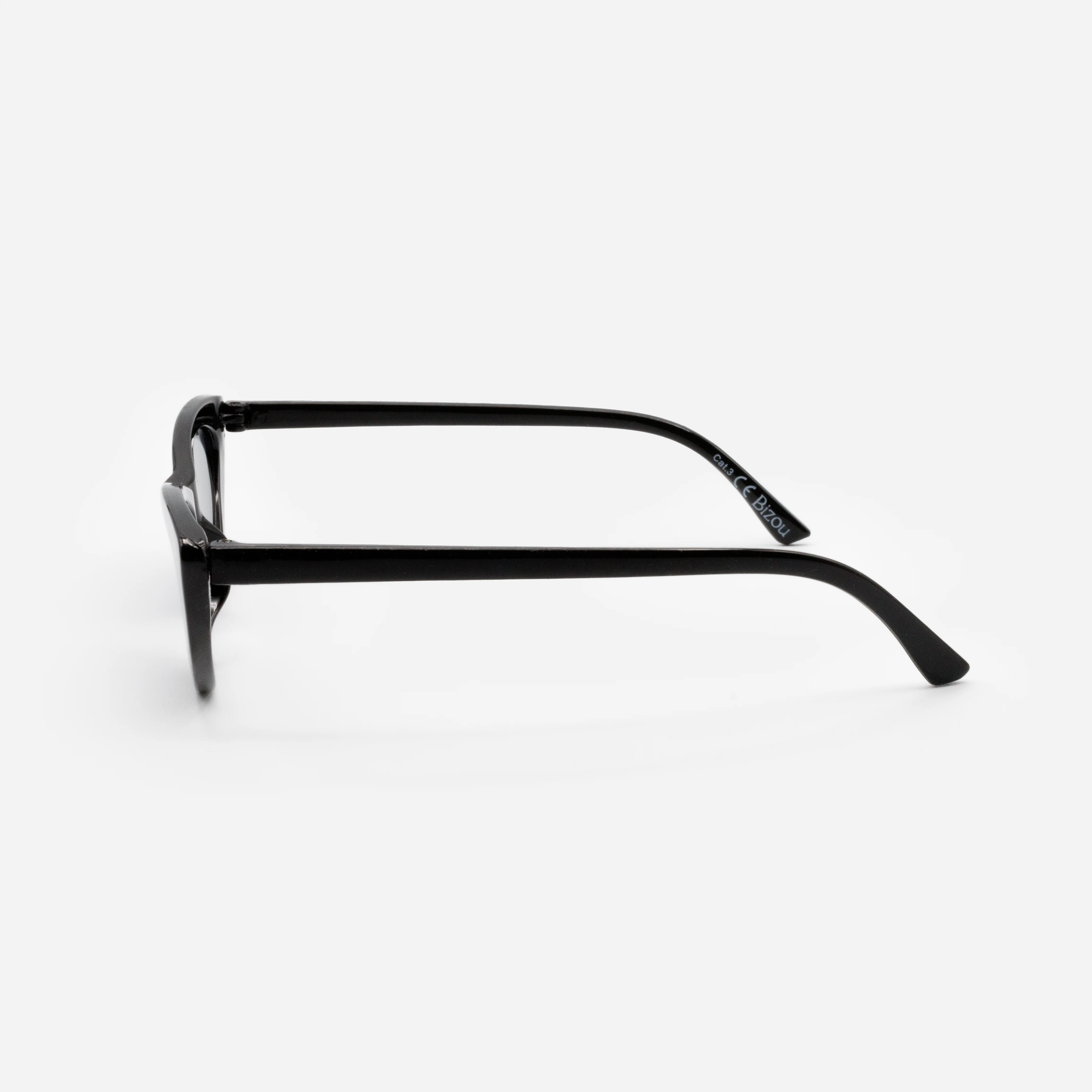Mini lunettes de soleil vintage noires avec verres noirs - Image 2