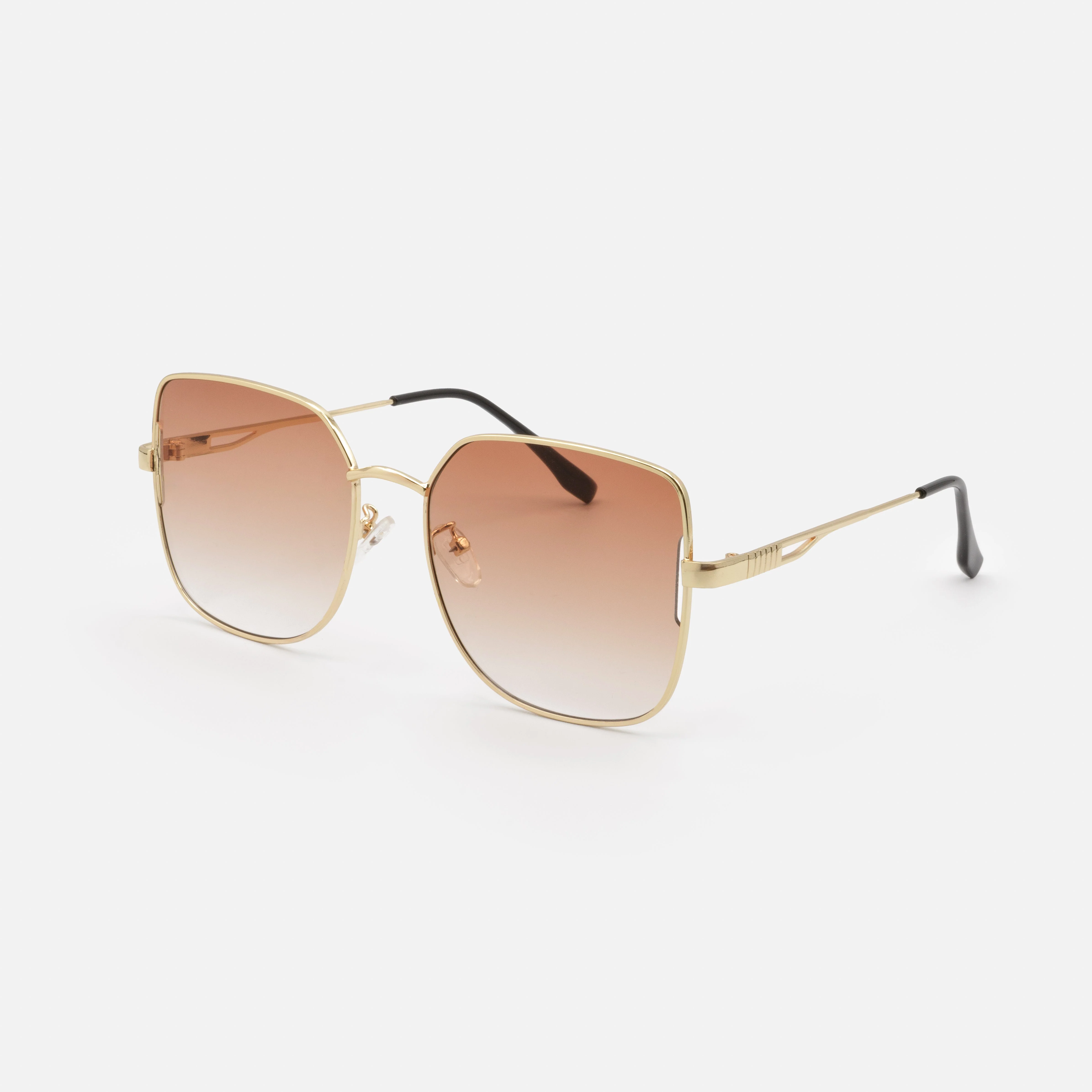 Lunettes de soleil dorées avec verres pâles