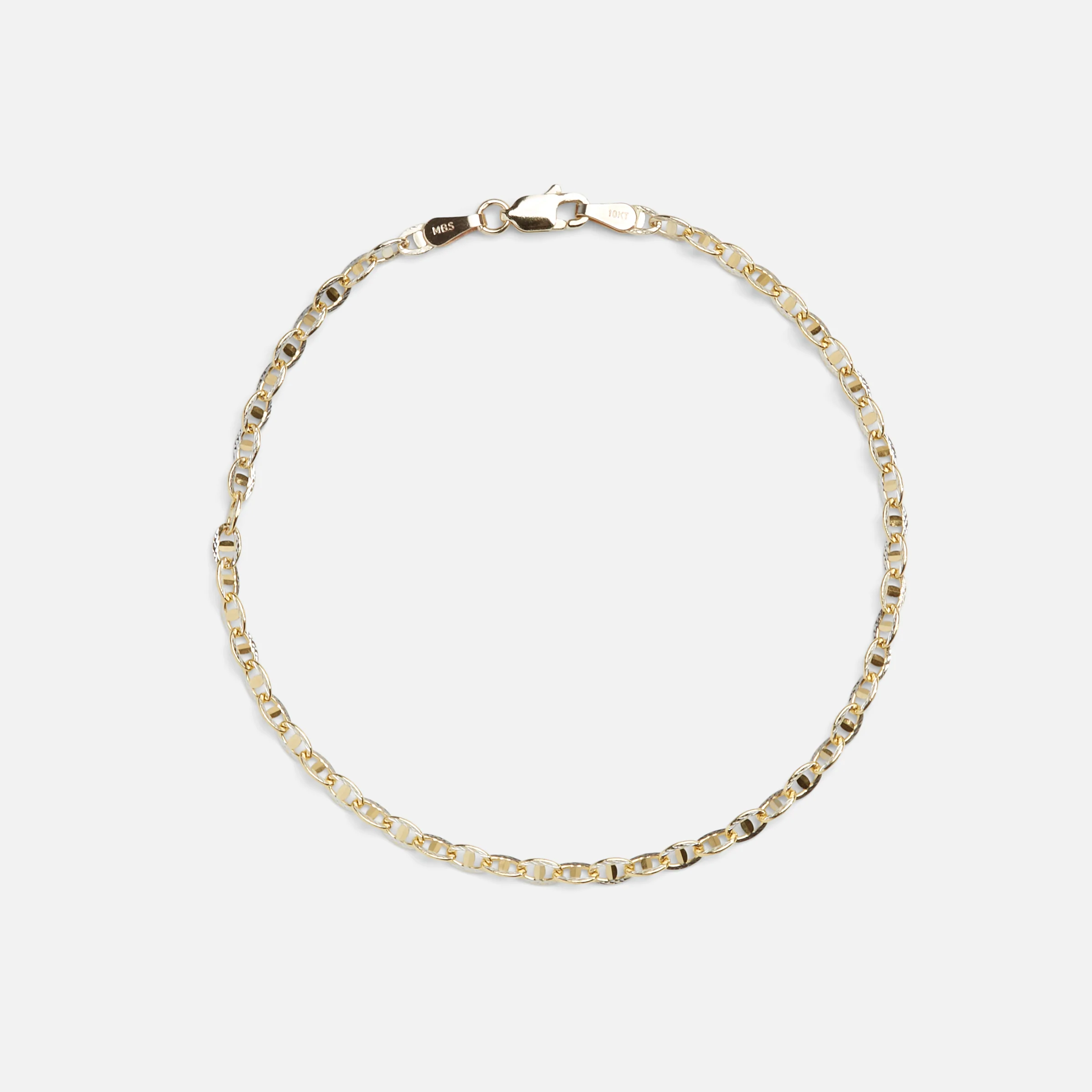 Bracelet mailles marine en or 10 carats