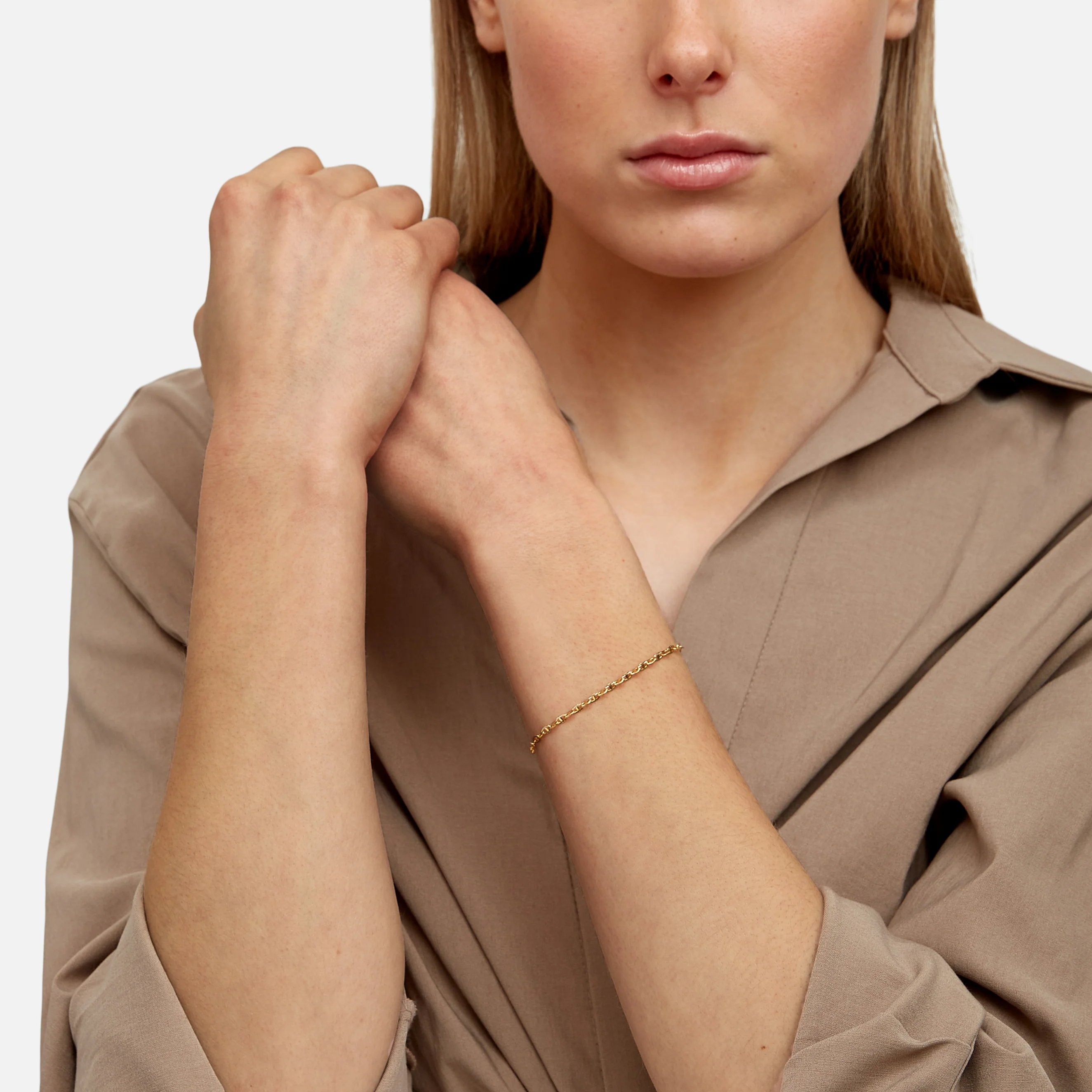 Bracelet mailles marine en or 10 carats - Image 3