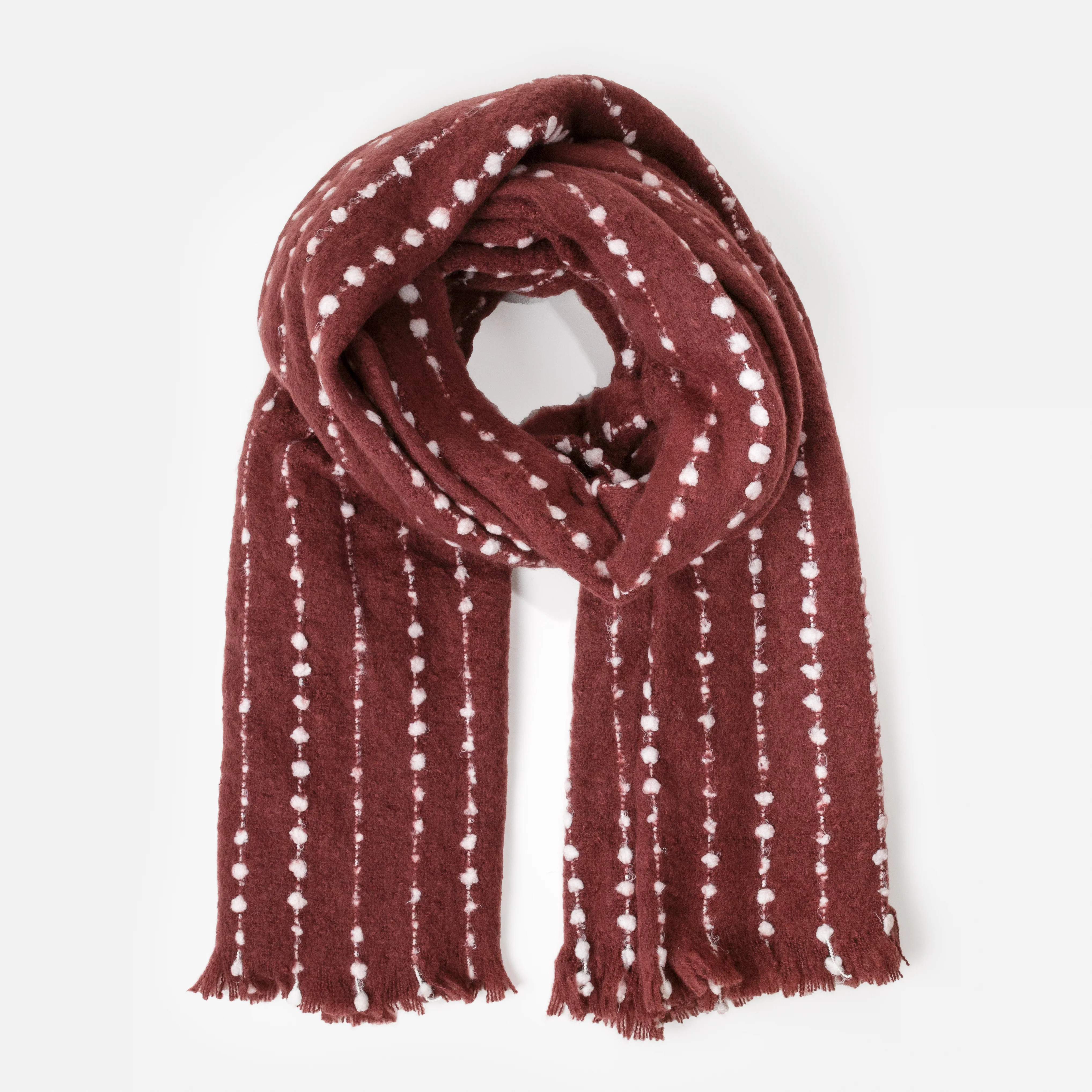 Foulard douillet bourgogne Ă guirlandes