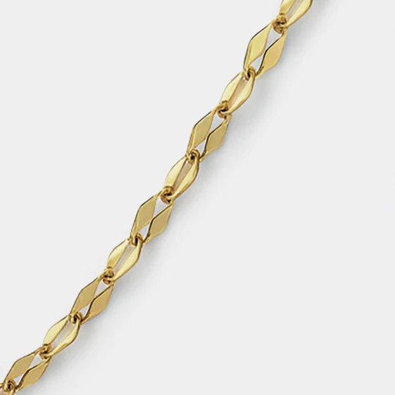 Mini bracelet doré à mailles diamant en acier inoxydable