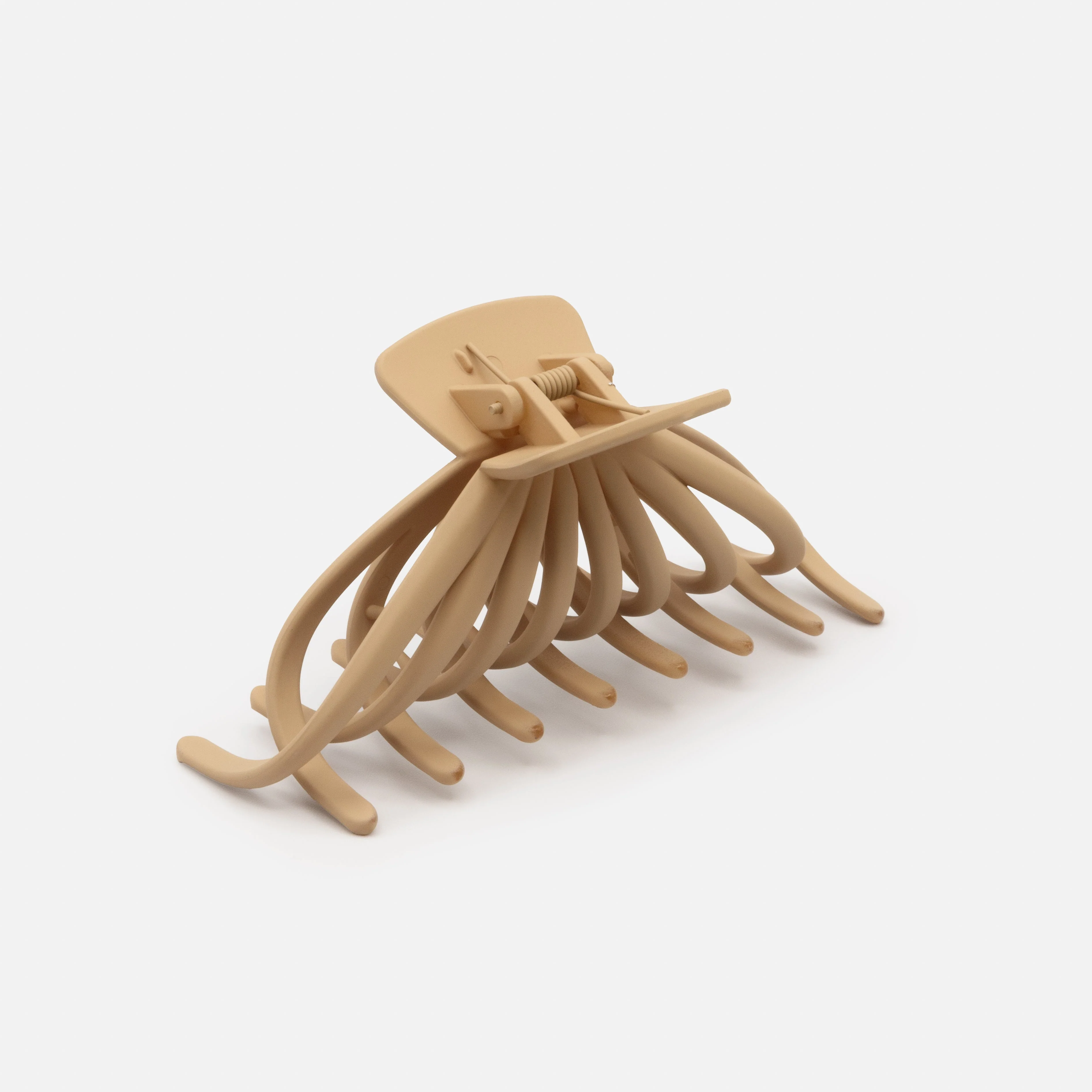Pince pieuvre beige en plastique au fini mat - Image 2