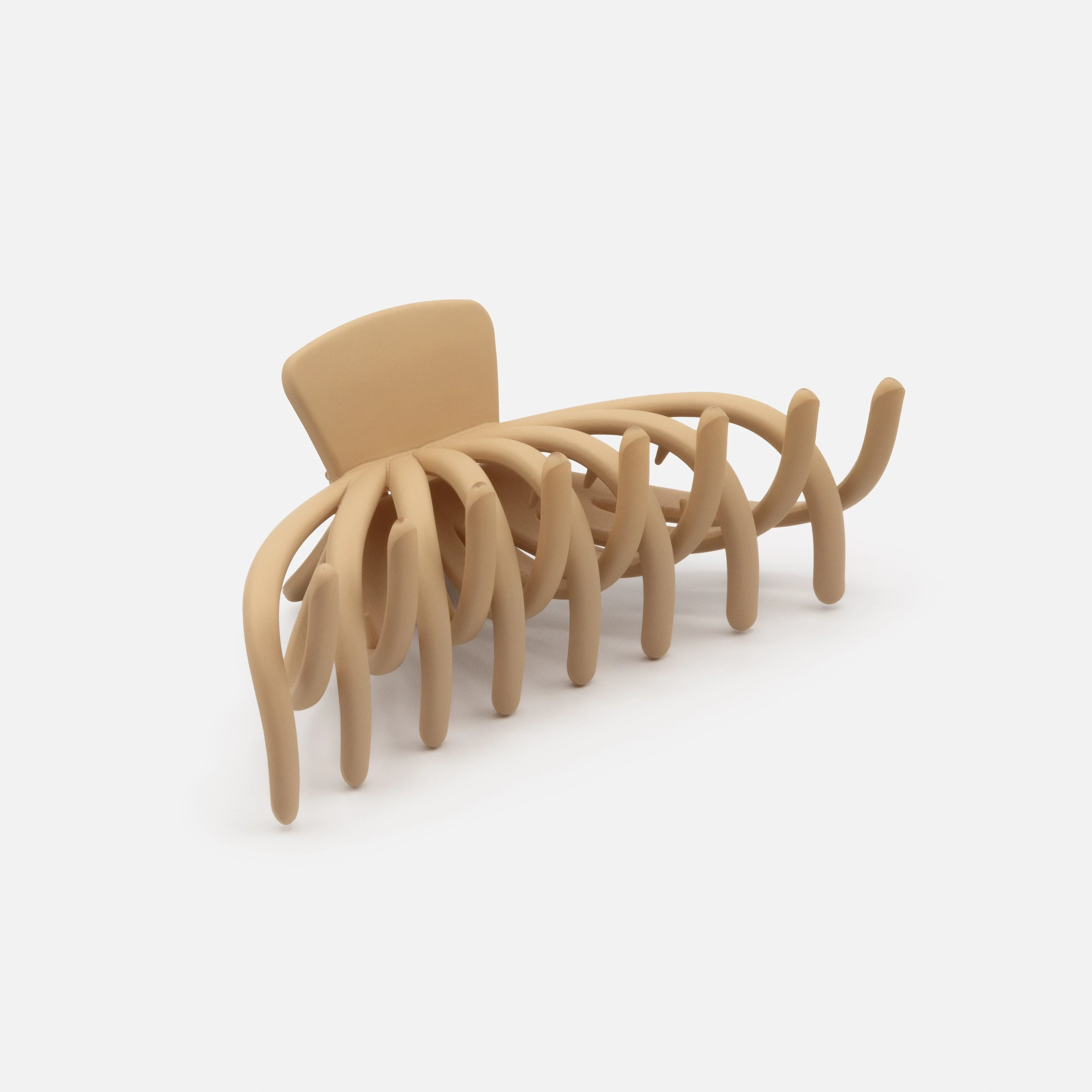 Pince pieuvre beige en plastique au fini mat - Image 3