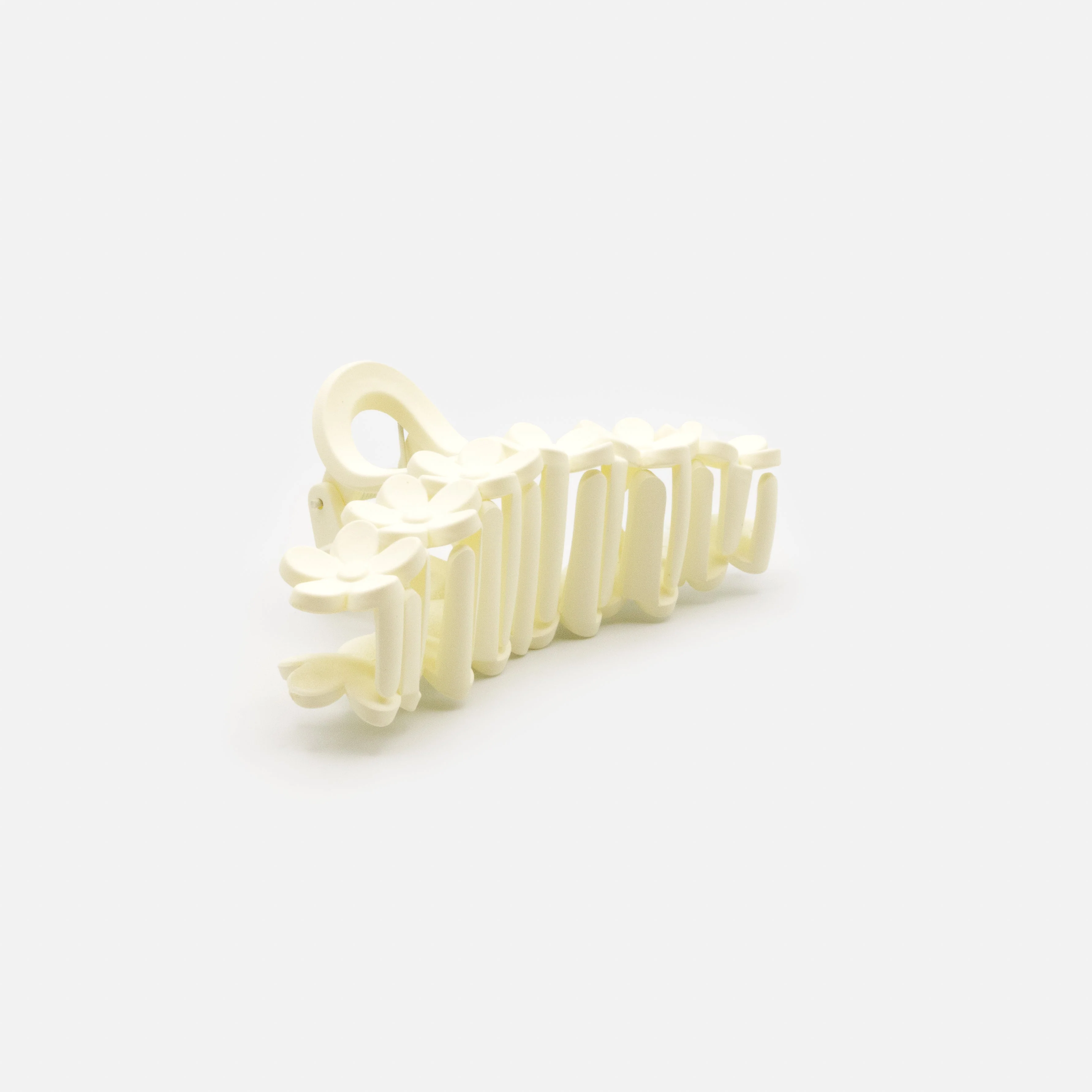 Pince fleurs ivoire en plastique au fini mat - Image 3