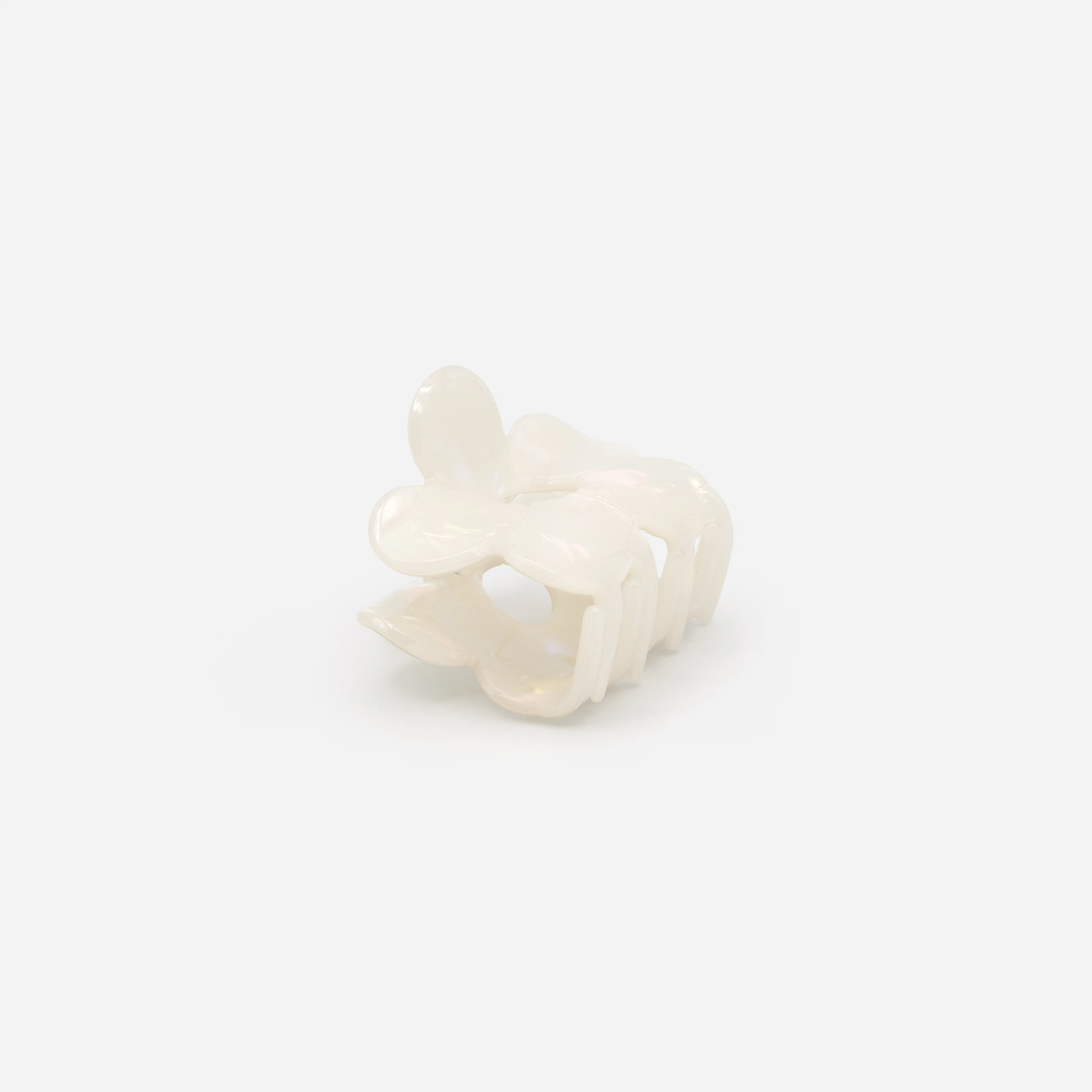 Pince moyenne fleur blanche nacrée - Image 3