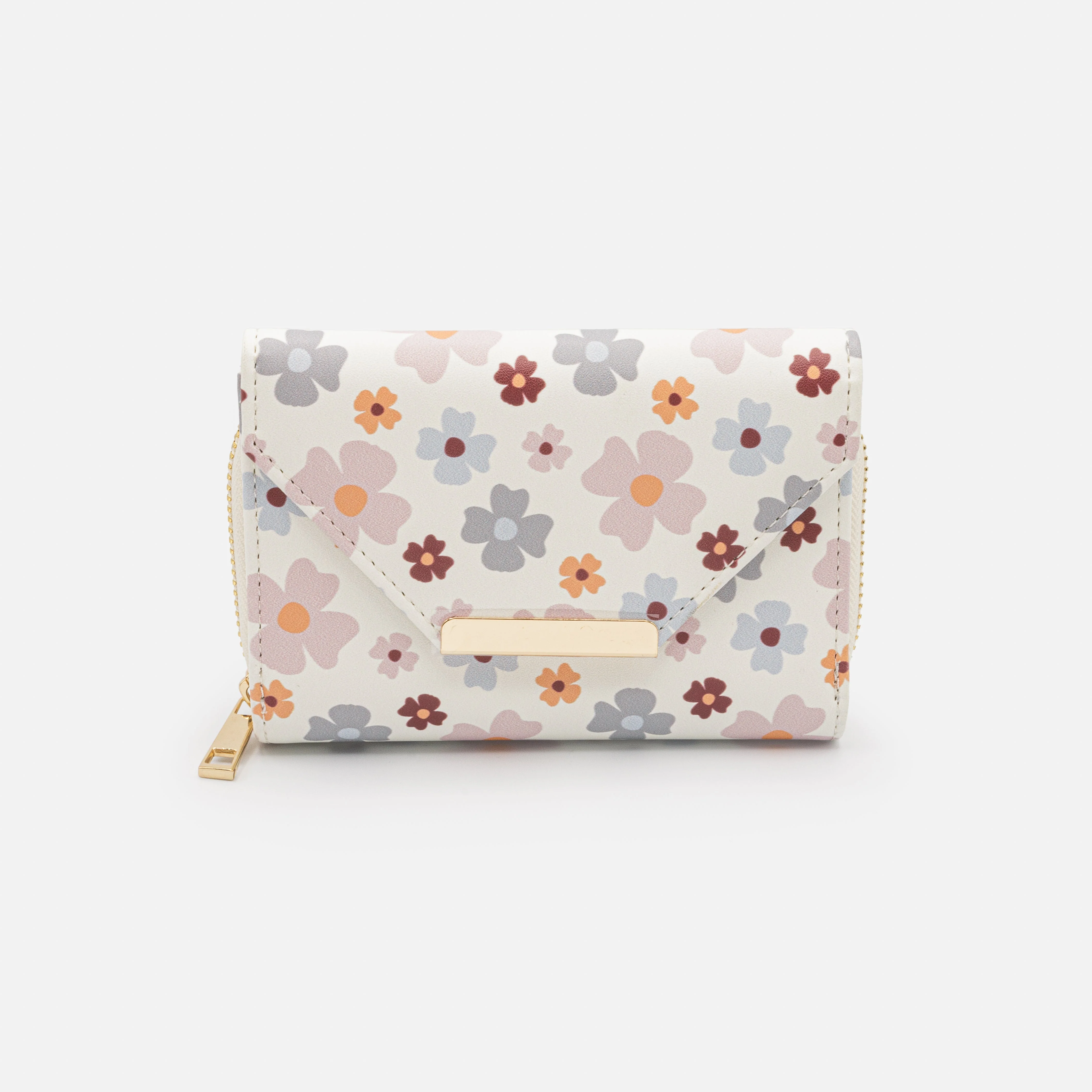 Portefeuille fleuri en PU