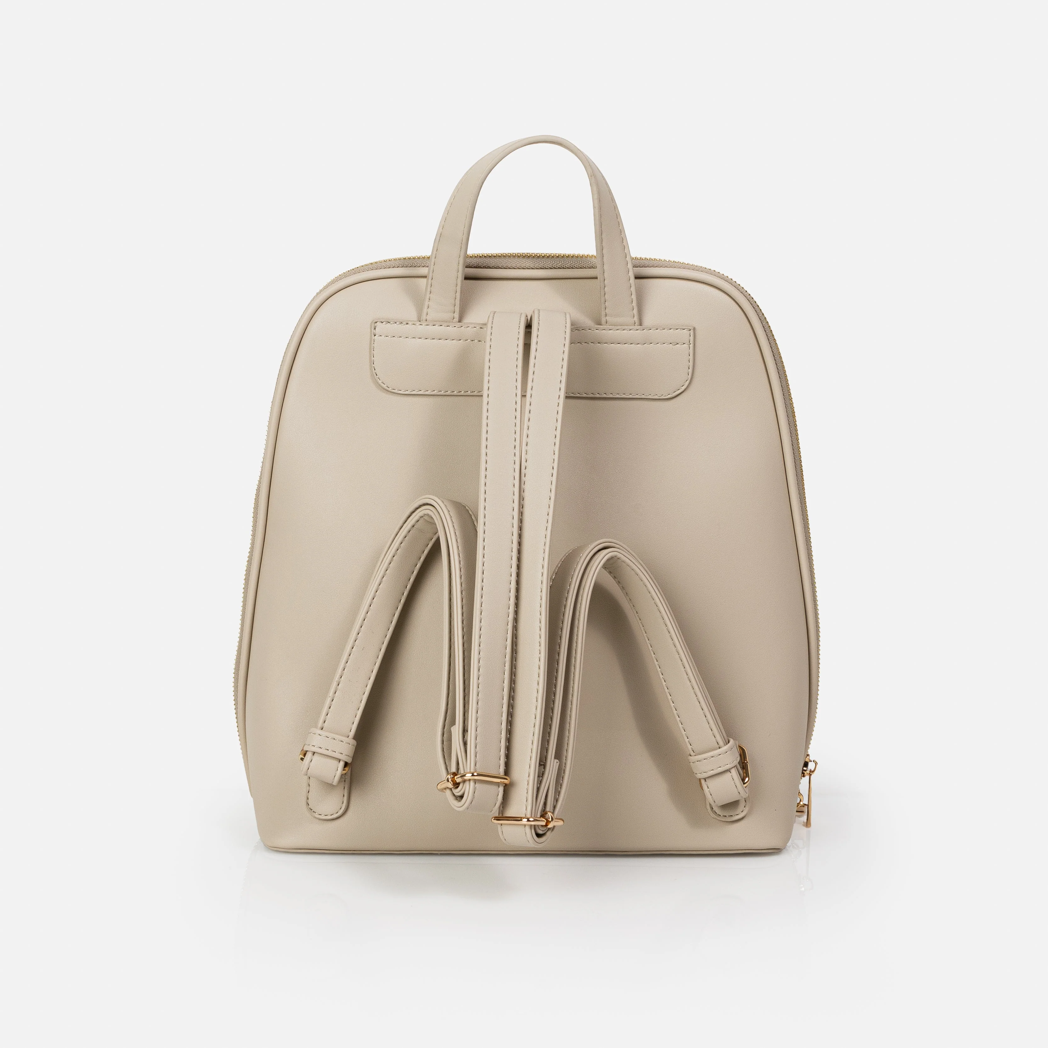 Sac à dos ivoire et beige en PU - Image 2