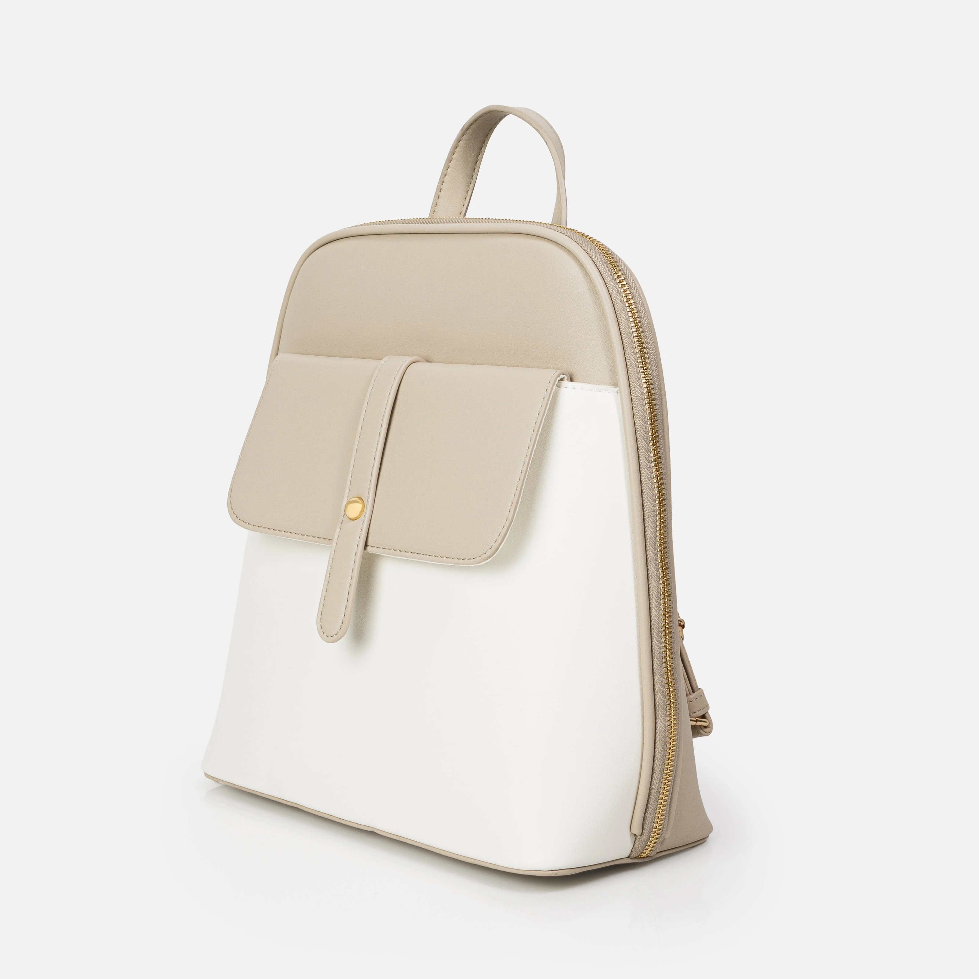 Sac à dos ivoire et beige en PU - Image 3
