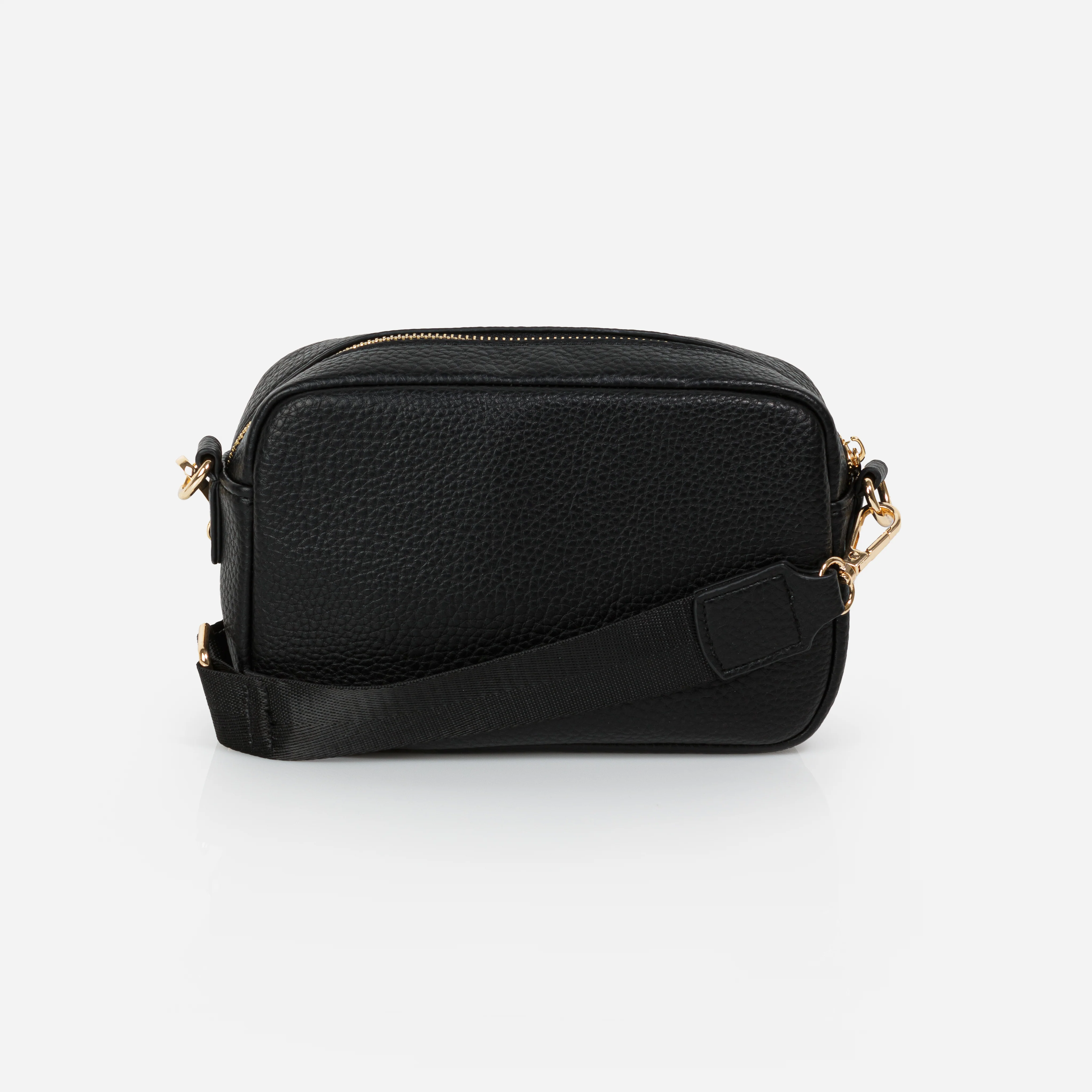 Sac bandoulière noir avec sangle en nylon - Image 3