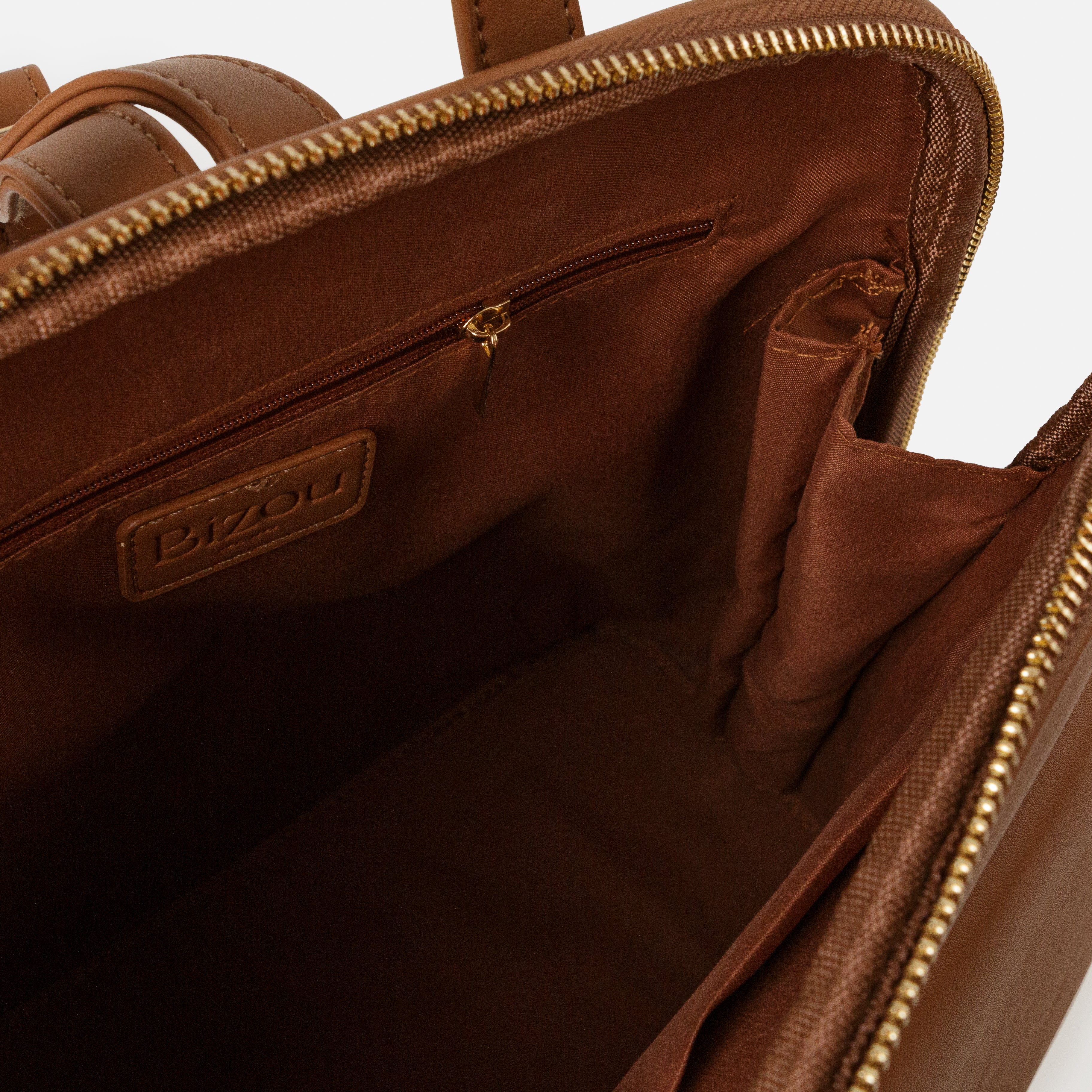 Sac à dos ivoire et caramel - Image 4