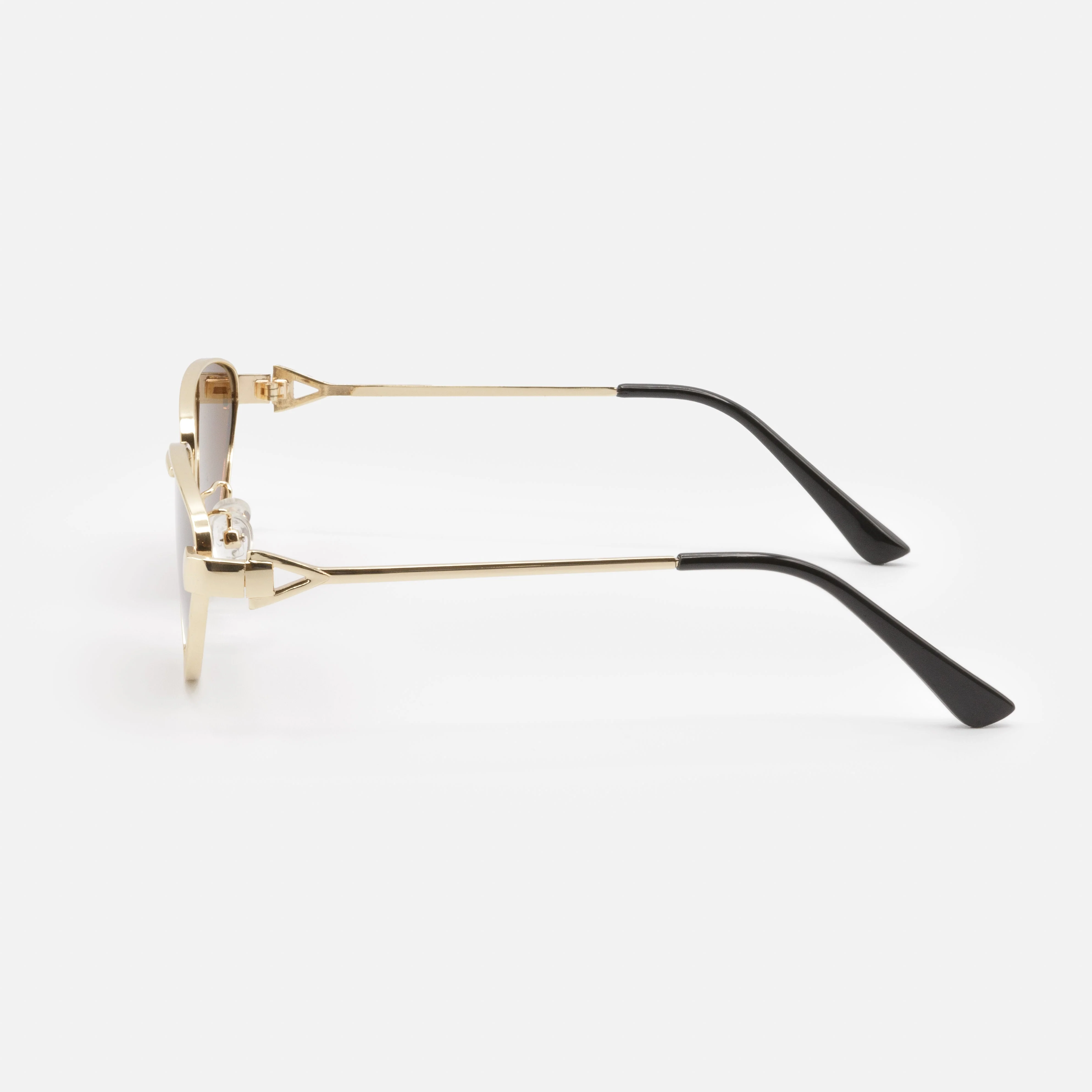 Lunettes de soleil dorées avec verres bruns - Image 2