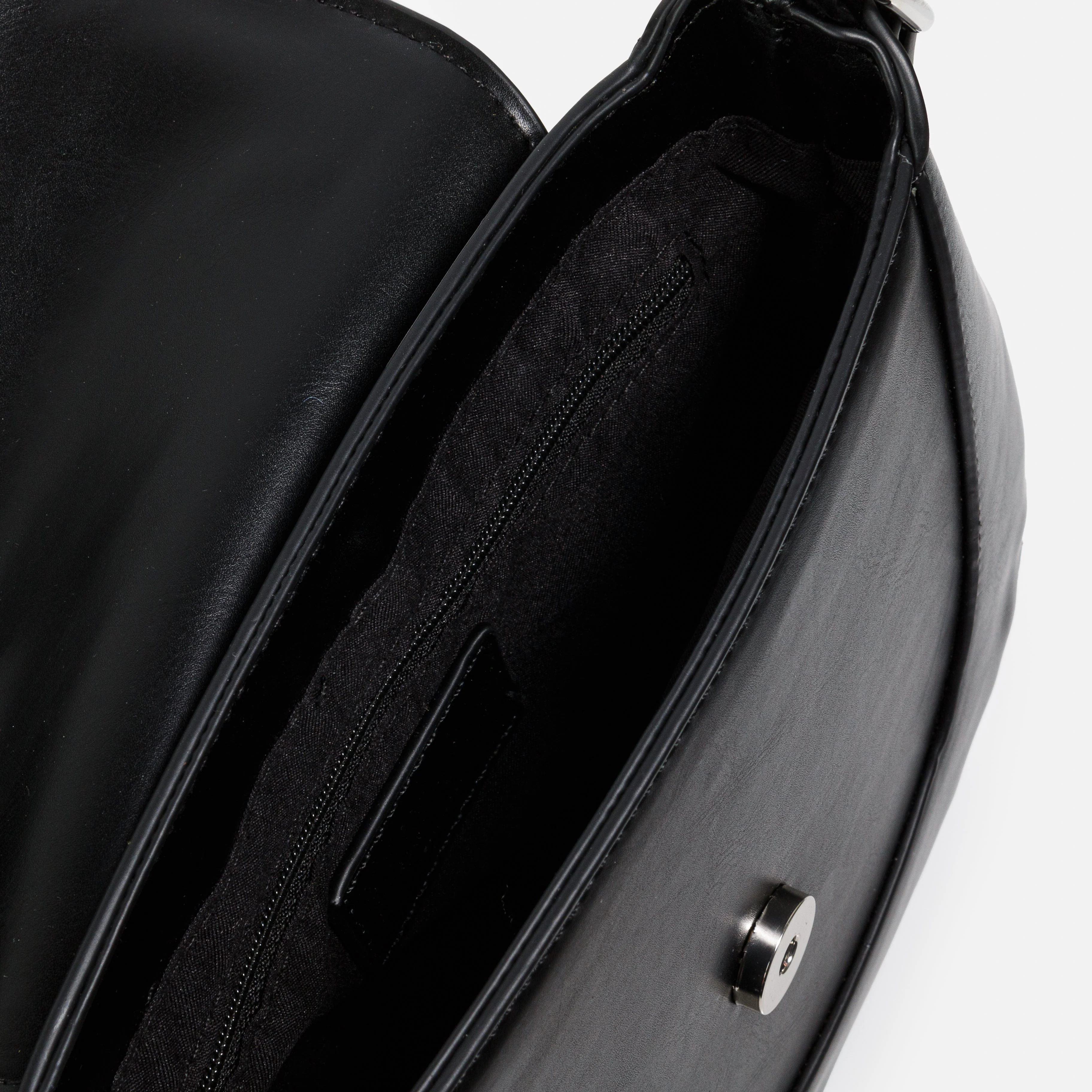 Sac à main bandoulière noir en PU - Image 4