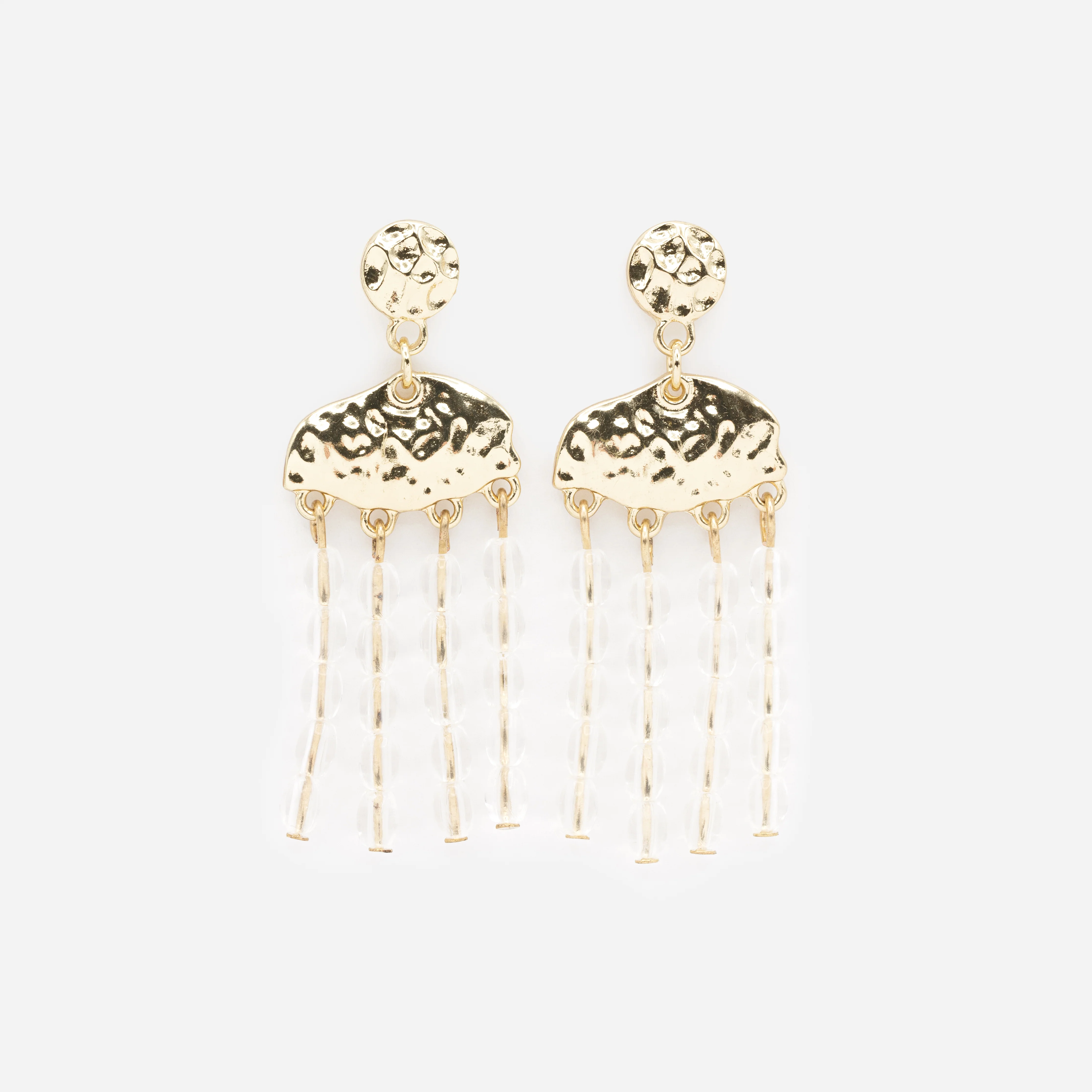 Boucles d'oreilles dorées charmantes méduses