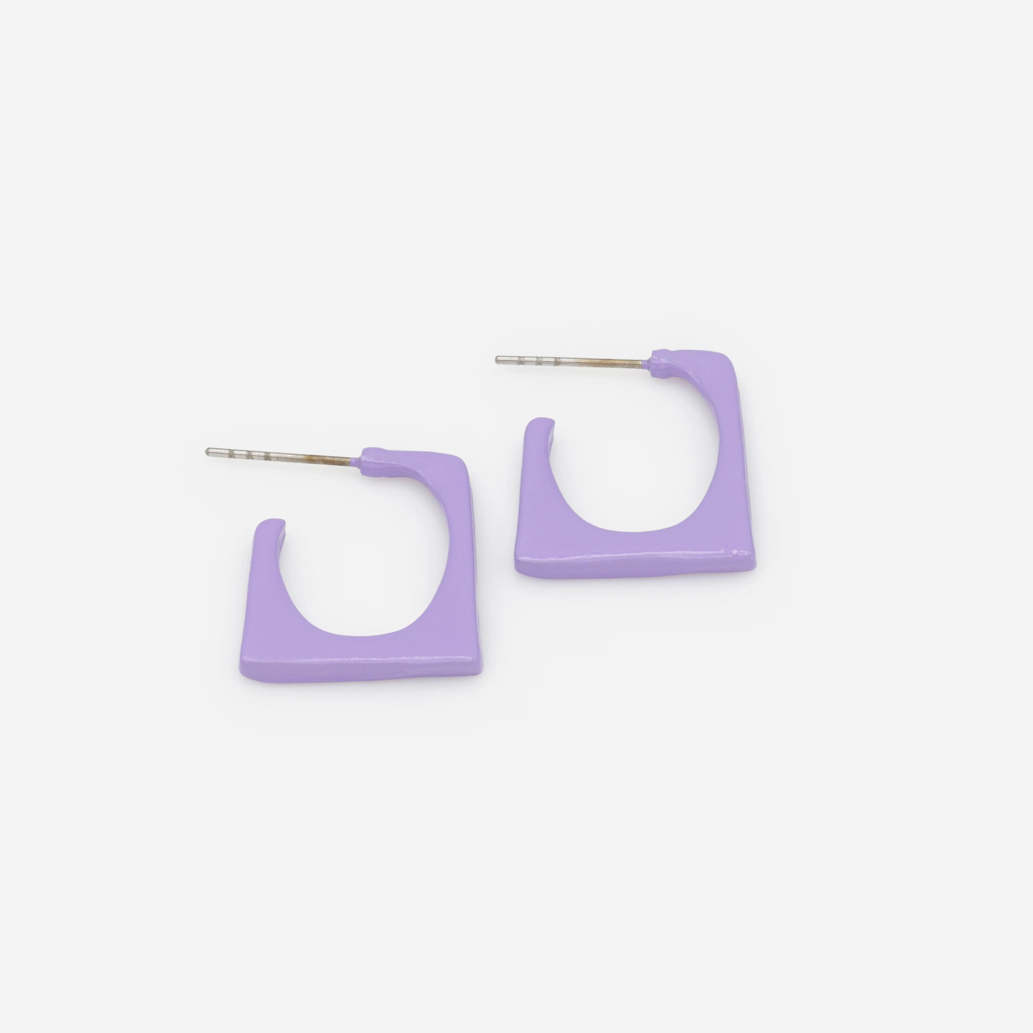 Boucles d'oreilles originales mauves - Image 2
