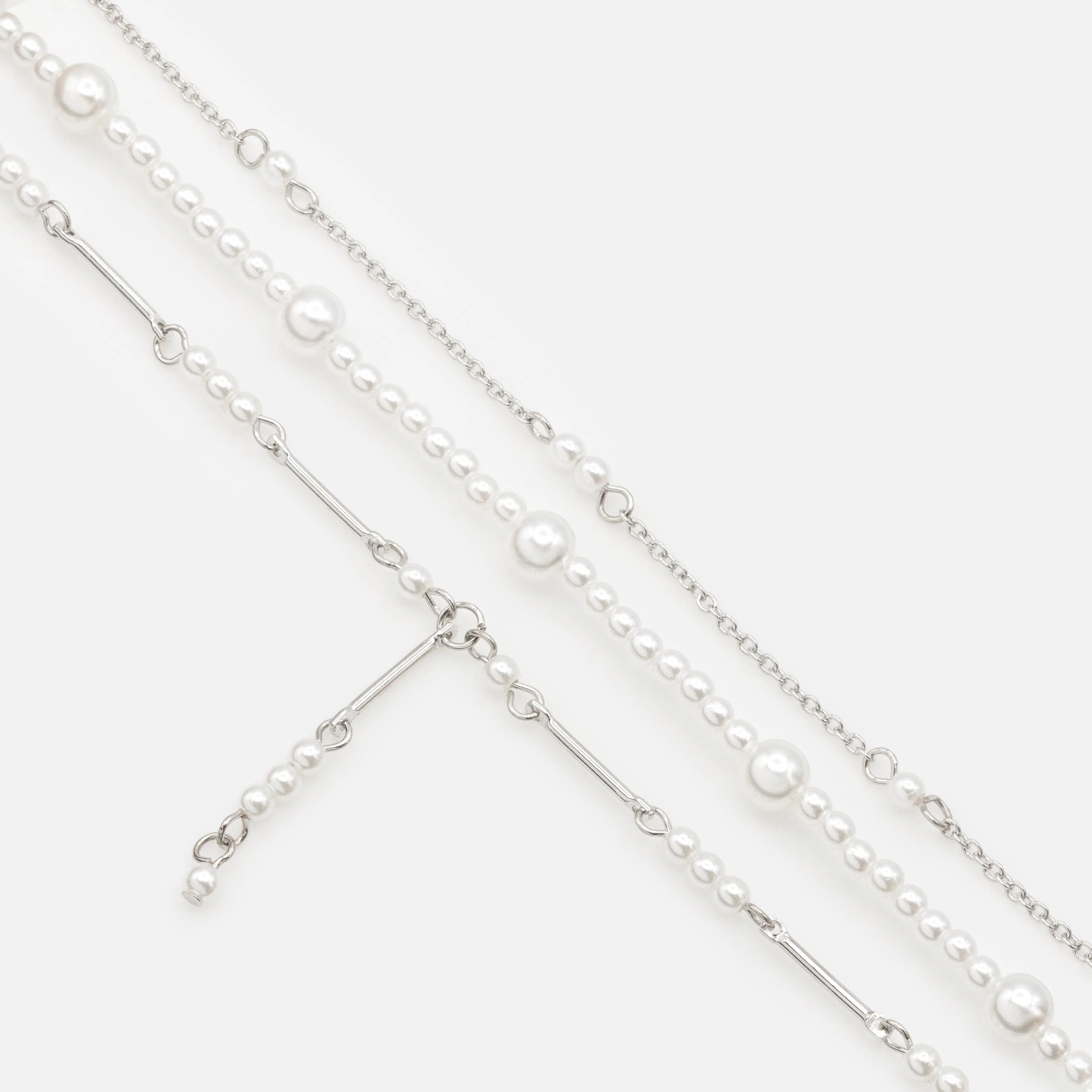 Trio de bracelets argentés avec perles - Image 2